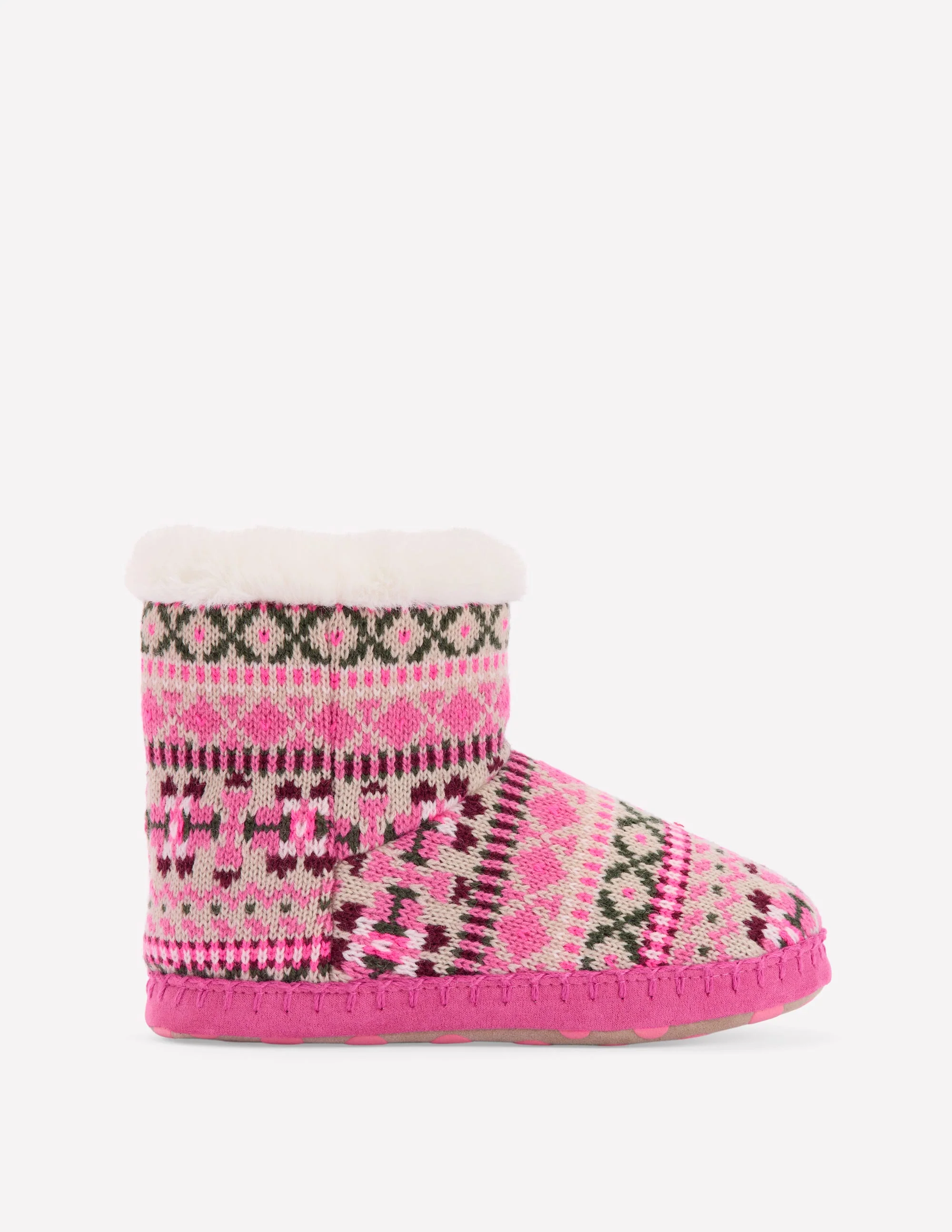 Fair Isle Slipper Boots-Heritage Fair Isle