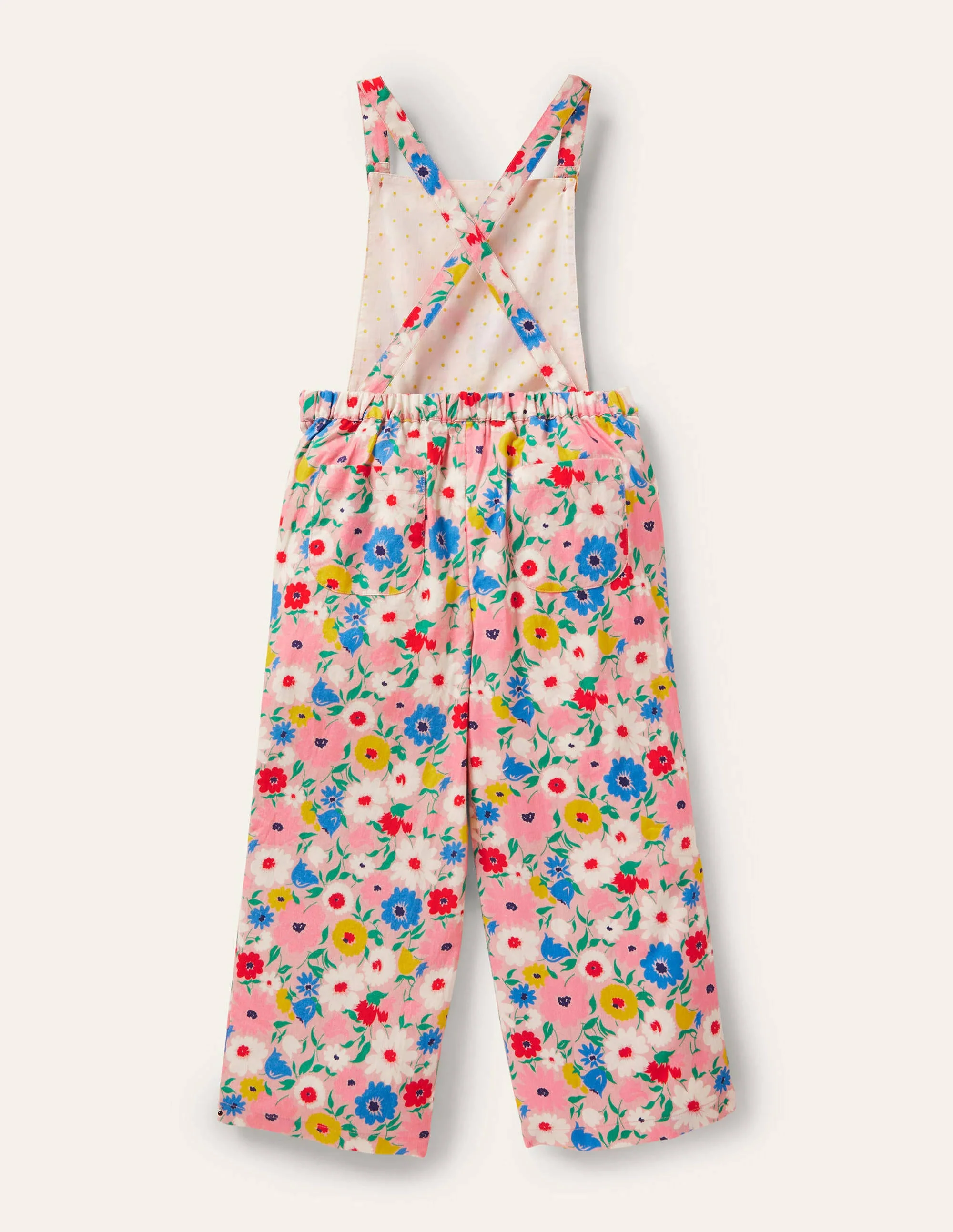 Floral Dungarees-Boto Pink Painterly Floral - Image 2