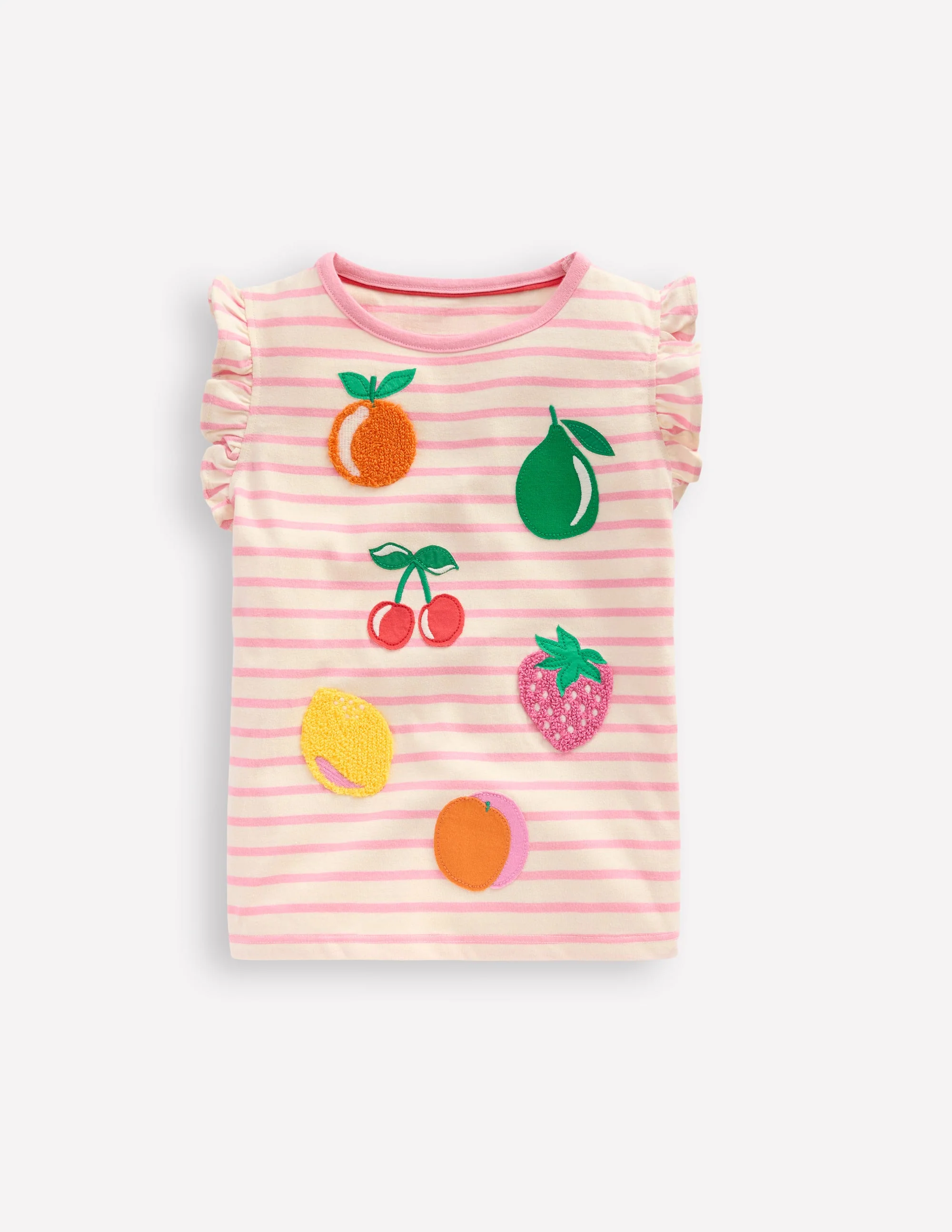 Flutter Short Sleeve T-shirt-Bubblegum Pink Fruits
