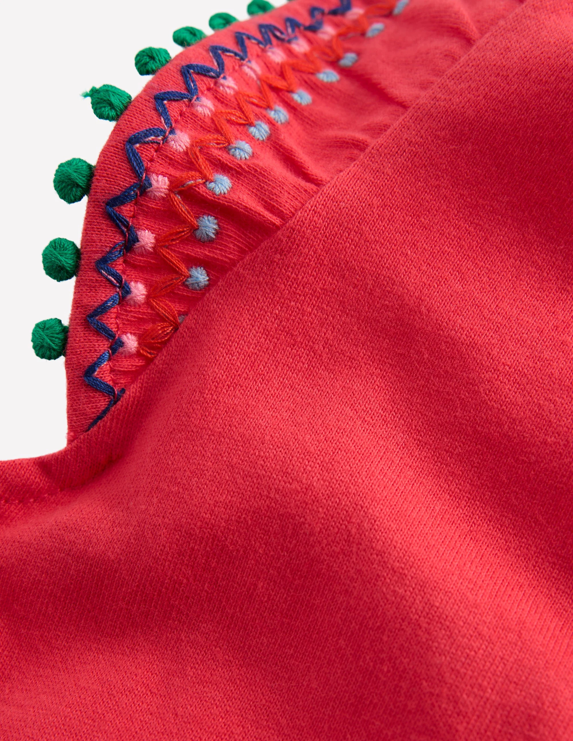 Flutter Sleeve Trim Top-Jam Red - Image 3