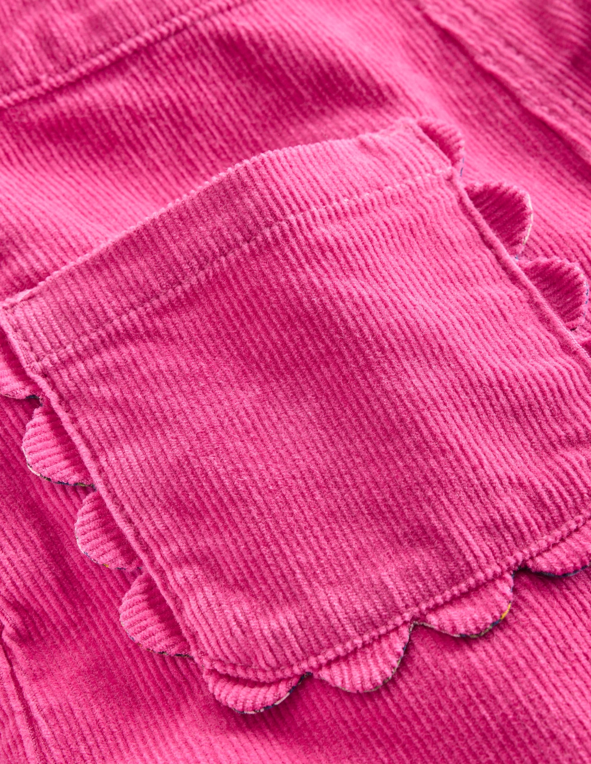Frill Dungarees-Raspberry Pink - Image 3