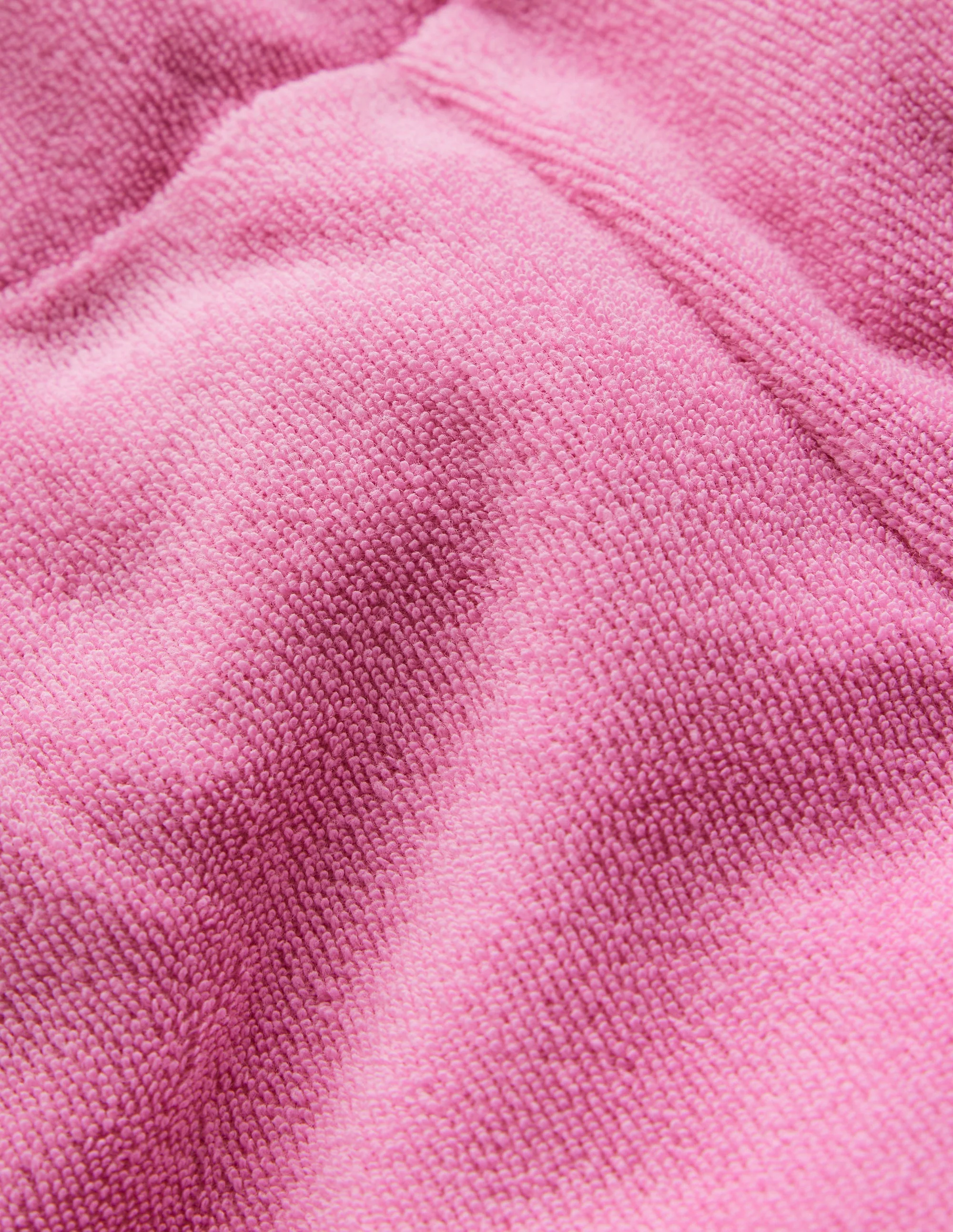Frill Hem Towelling Shorts-Vintage Mauve - Image 3