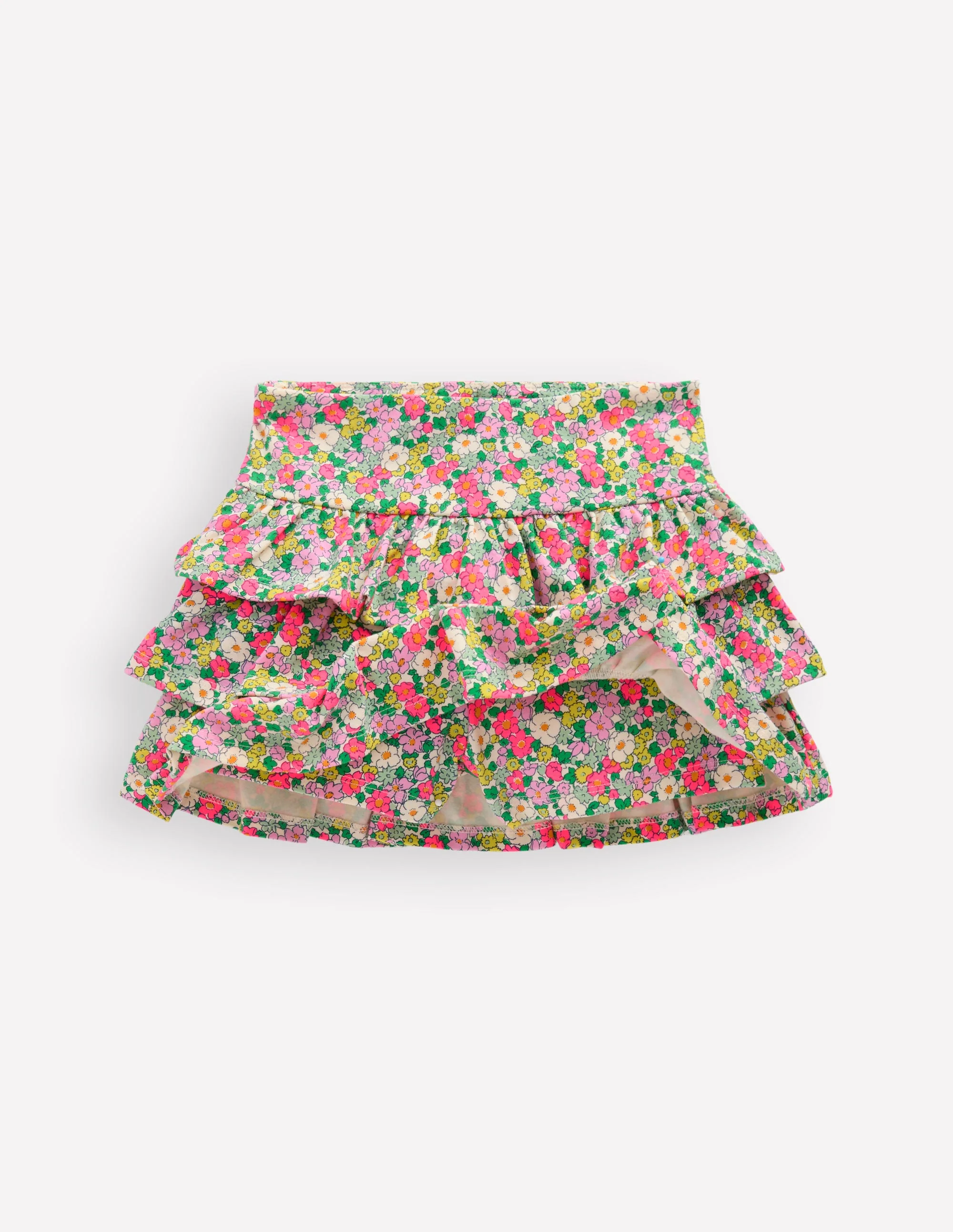 Frill Jersey Skort-Multi Summer Flowerbed - Image 4