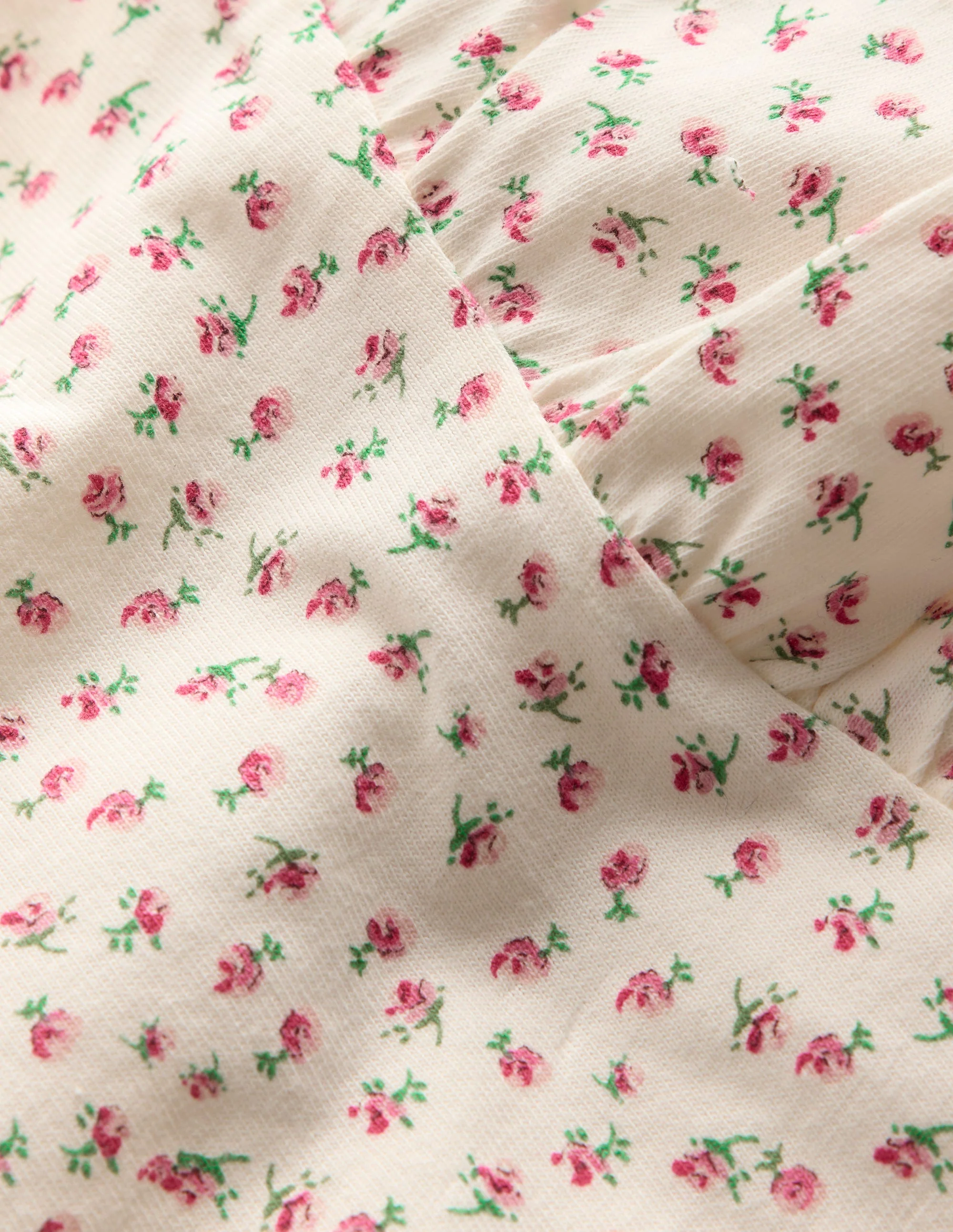 Frill Sleeve Printed Top-Pink Spaced Ditsy - Image 3