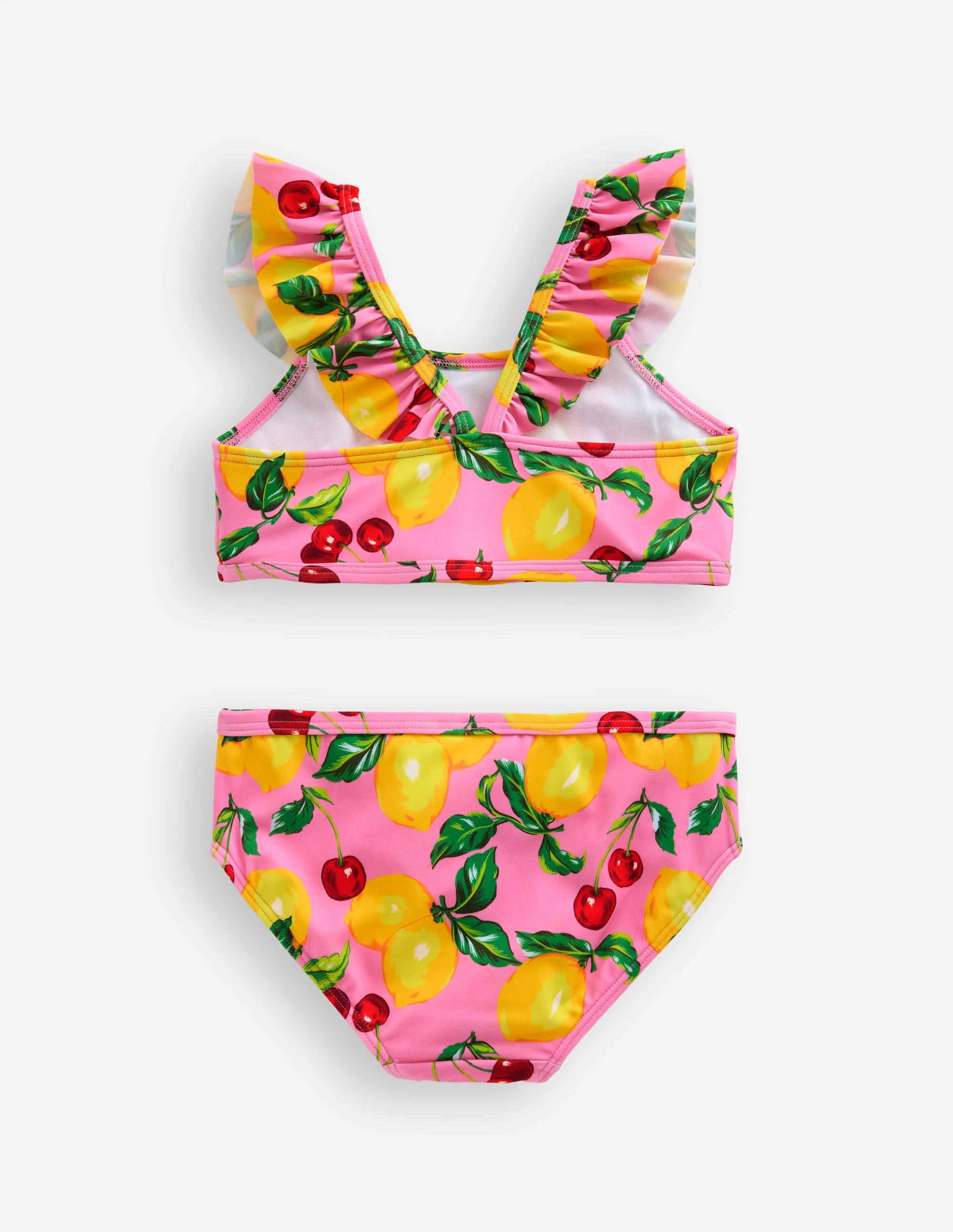 Frill Strap Bikini-Pink Lemons and Cherries - Image 2