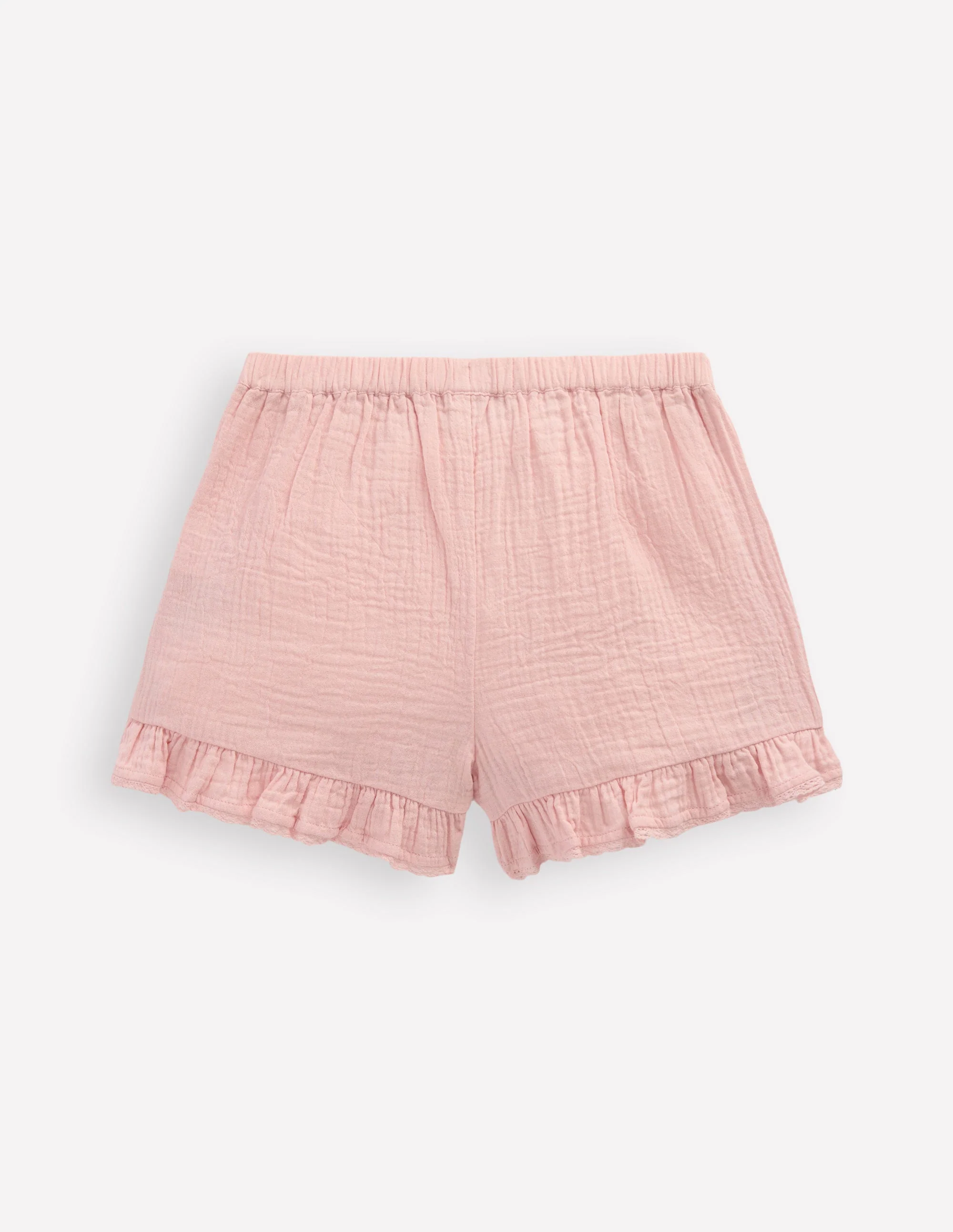 Frill Woven Shorts-Lotus Strawberry - Image 4