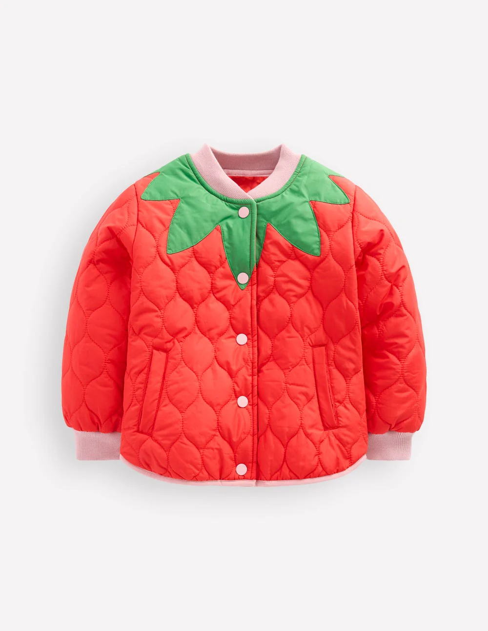 Fun Bomber Jacket-Strawberry Applique