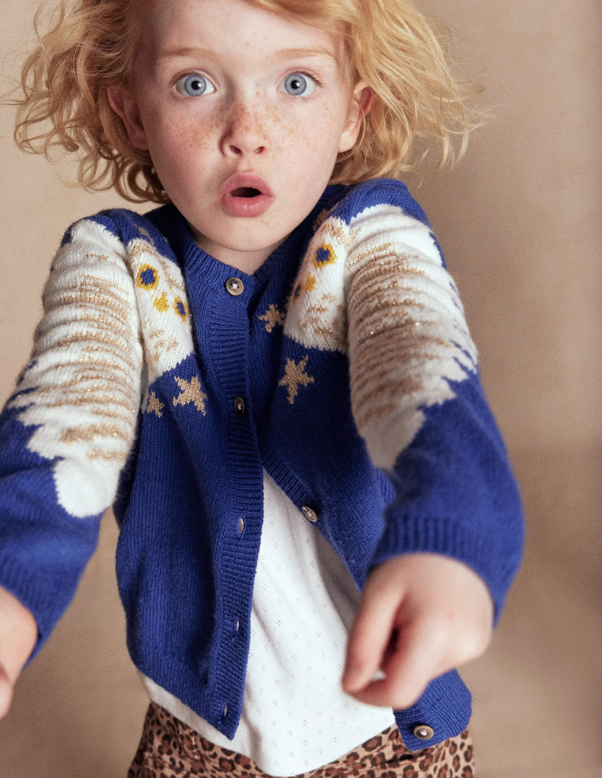 Fun Logo Cardigan-Sapphire Blue Owls - Image 4