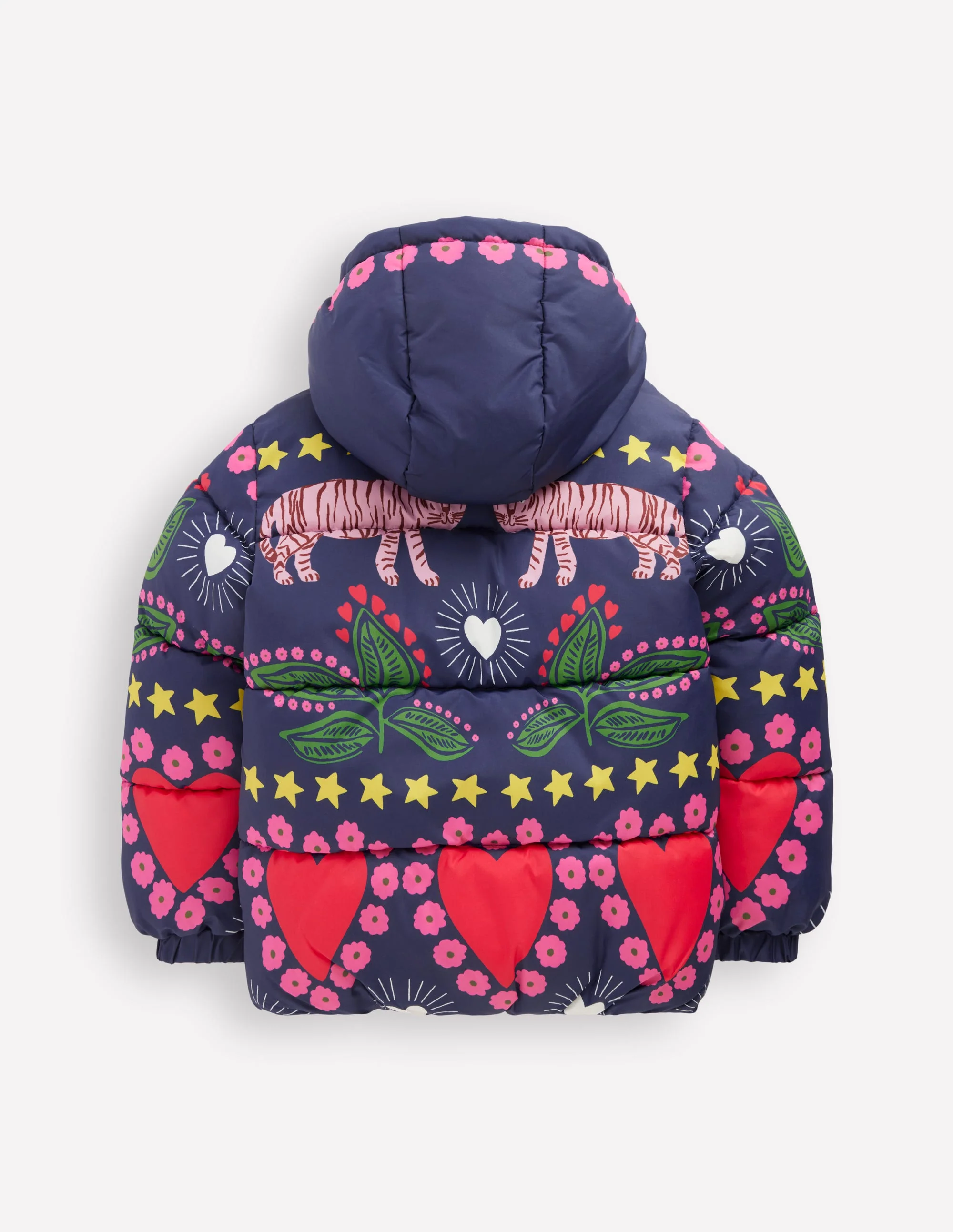 Fun Padded Coat-College Navy Tiger Stripe - Image 5