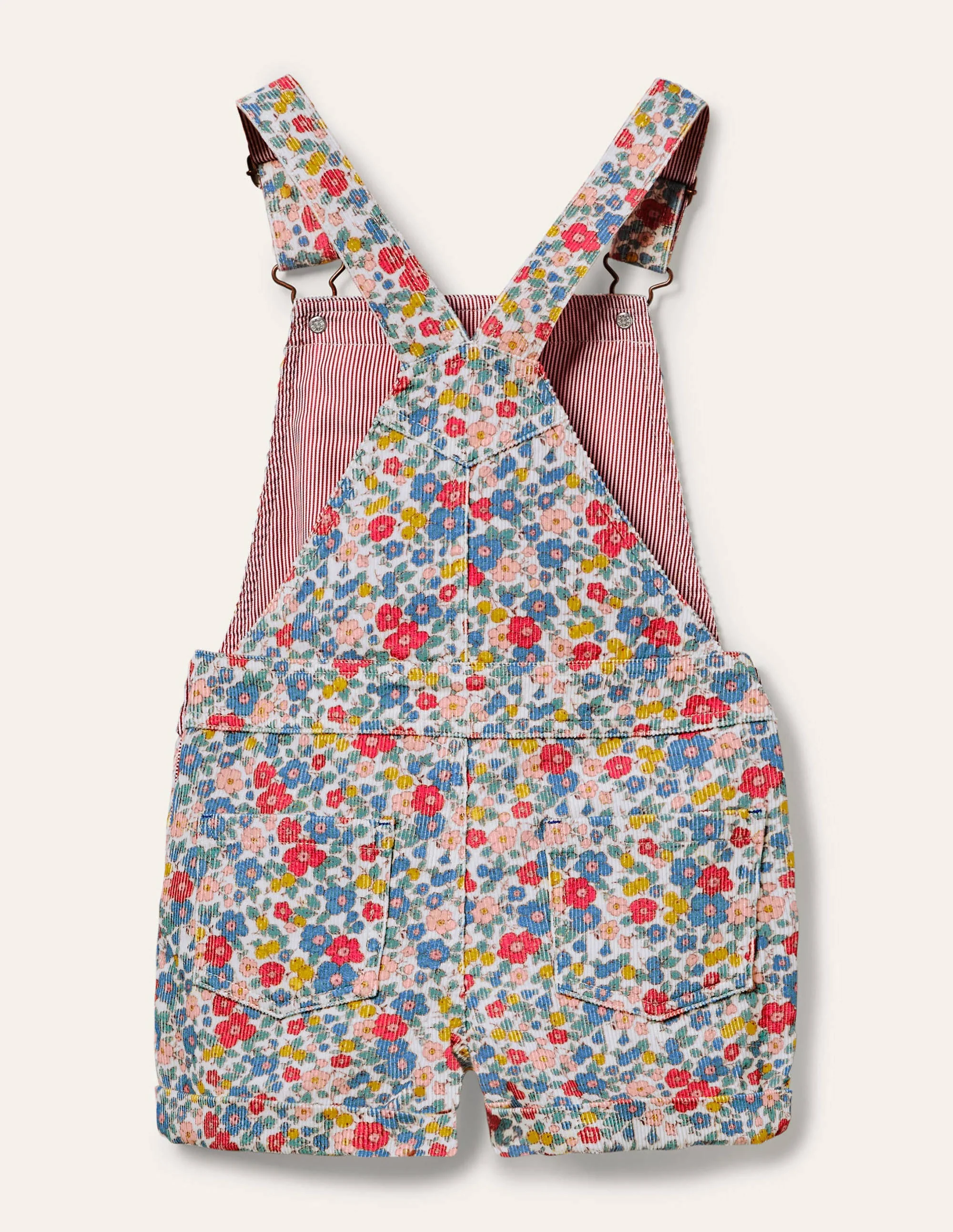 Fun Short Dungarees-Multi Apple Blossom Floral - Image 2