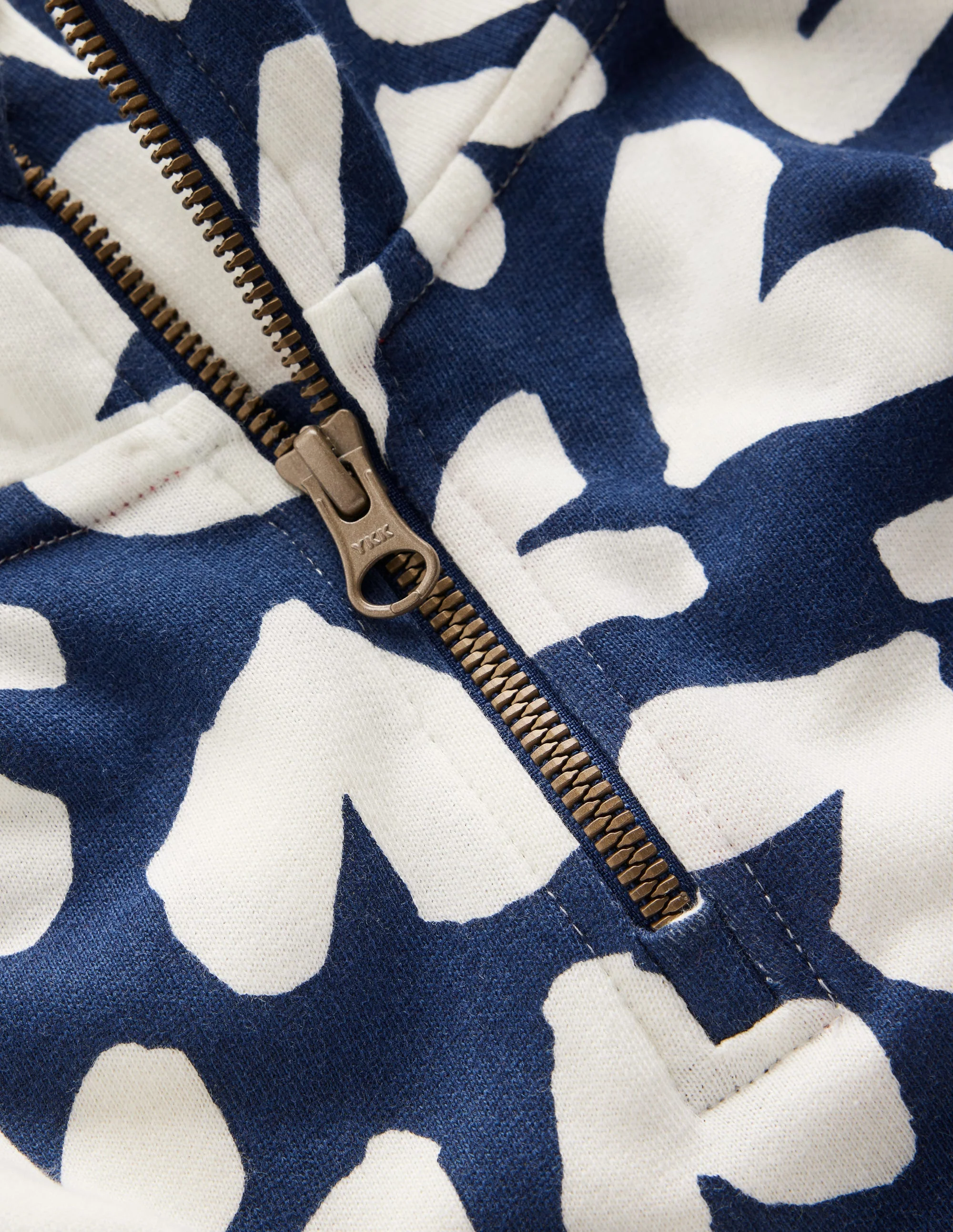 Half Zip Sweat Dress-College Navy Collage Hearts - Image 3
