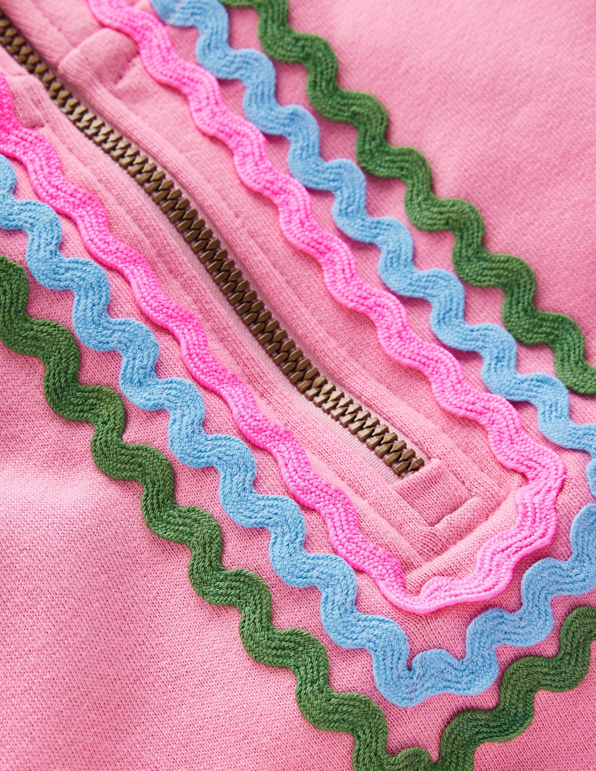 Half Zip Sweat Dress-Pink Haze - Image 3