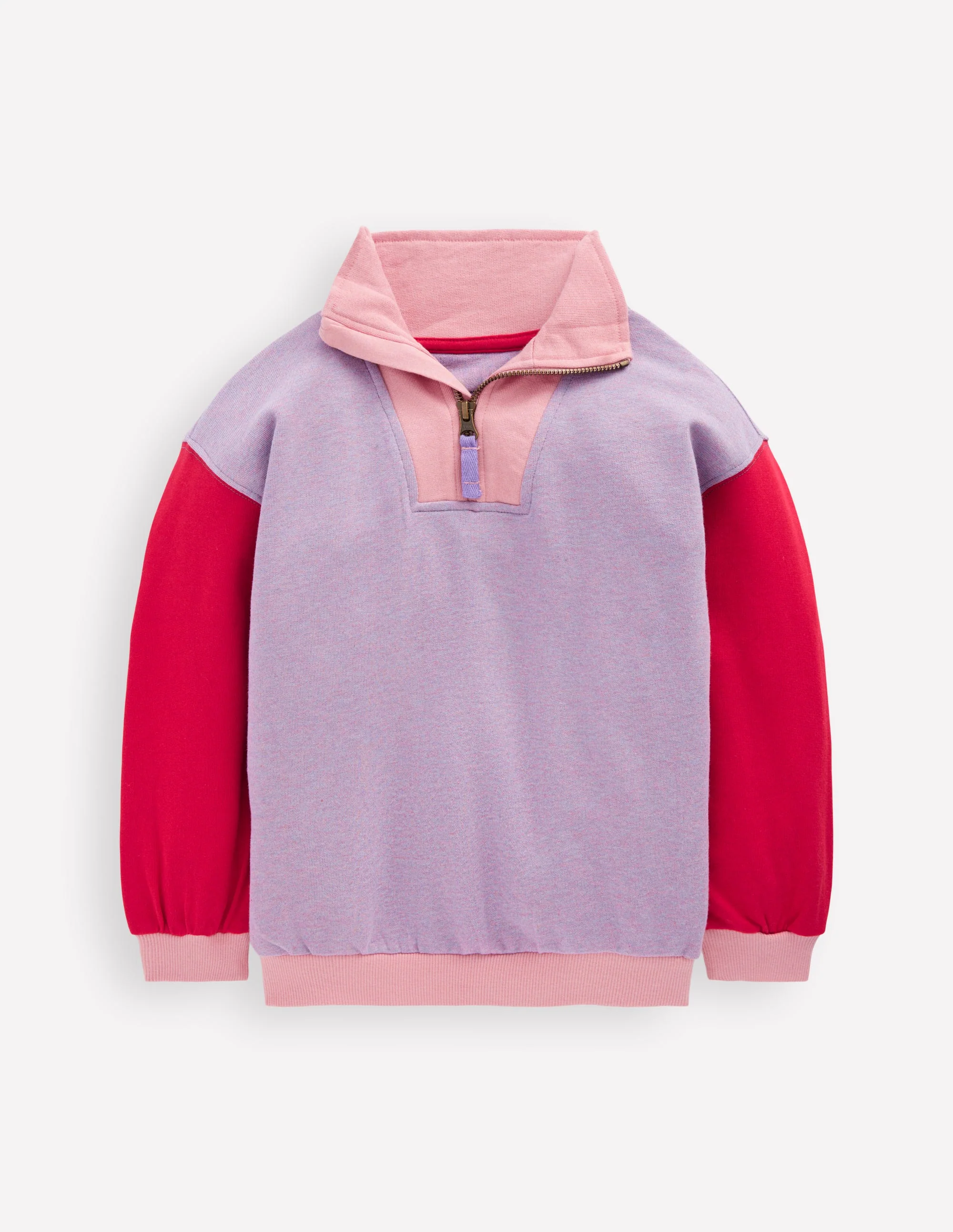 Half-zip Sweatshirt-Purple/Red - Image 2