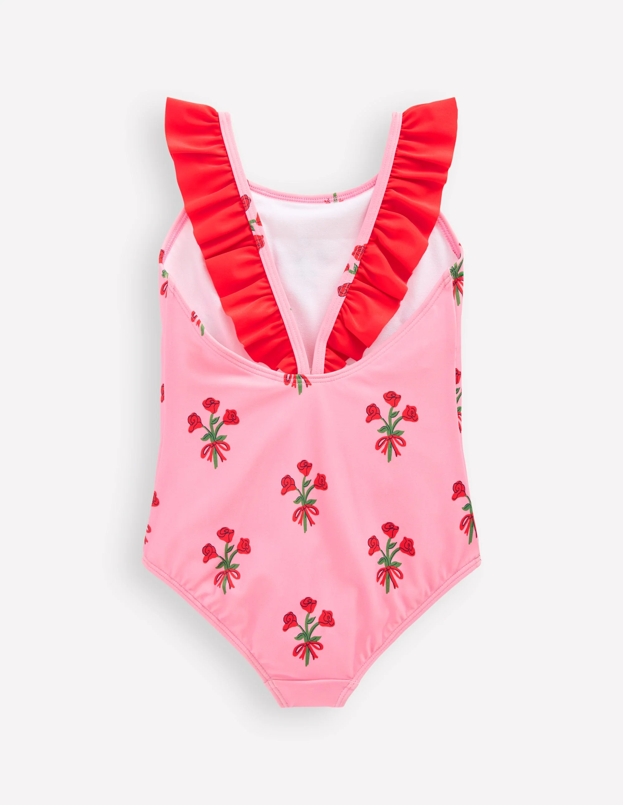 Hallie Frill Strap Swimsuit-Bubblegum Pink Posy - Image 2
