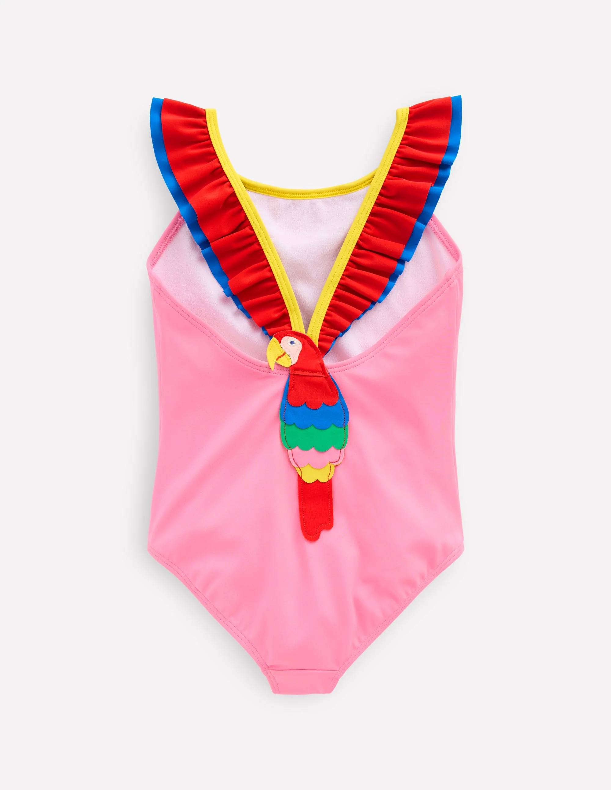 Hallie Frill Strap Swimsuit-Strawberry Pink Parrot - Image 2