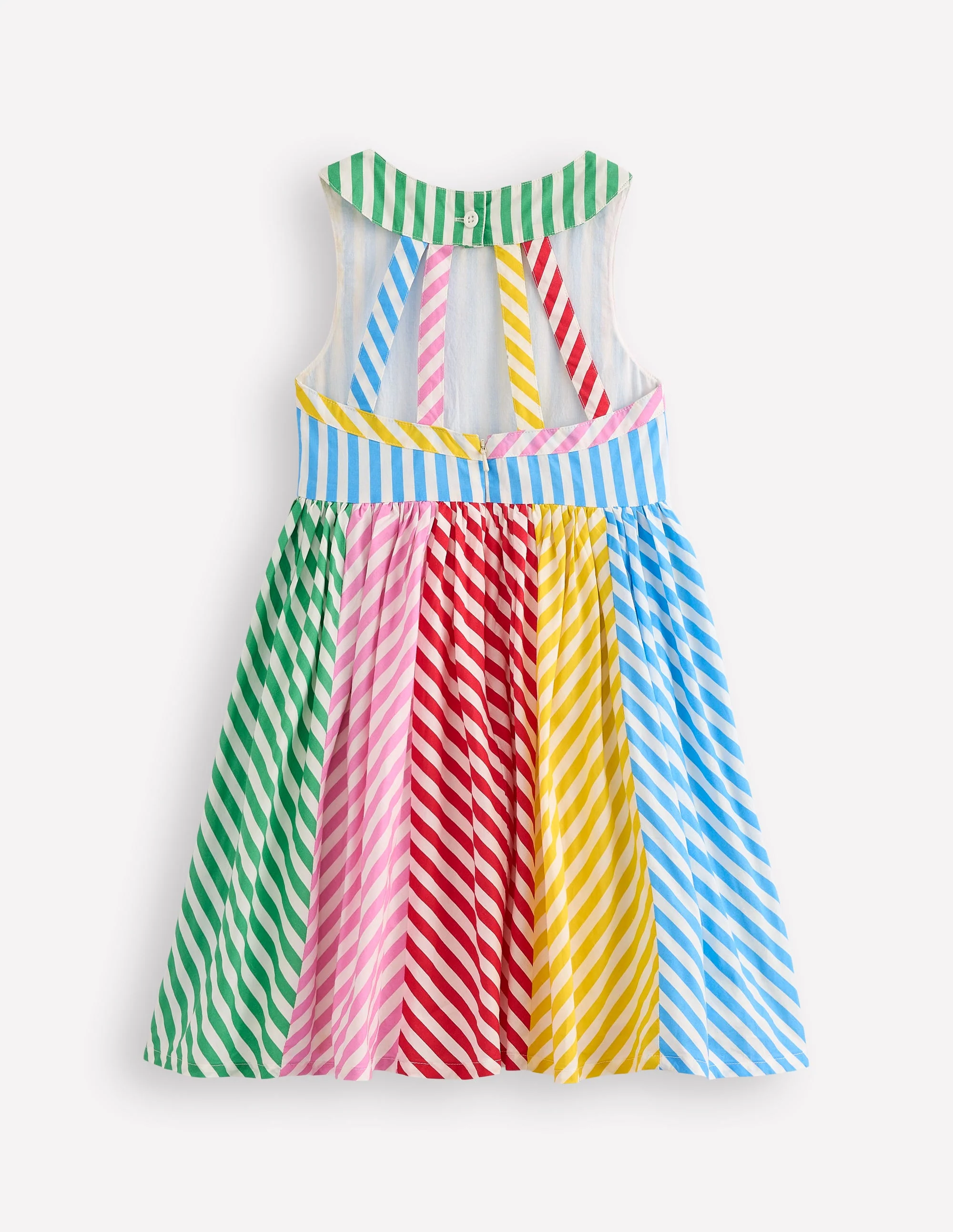Harlow Back Detail Dress-Hotchpotch Multi Stripe - Image 2