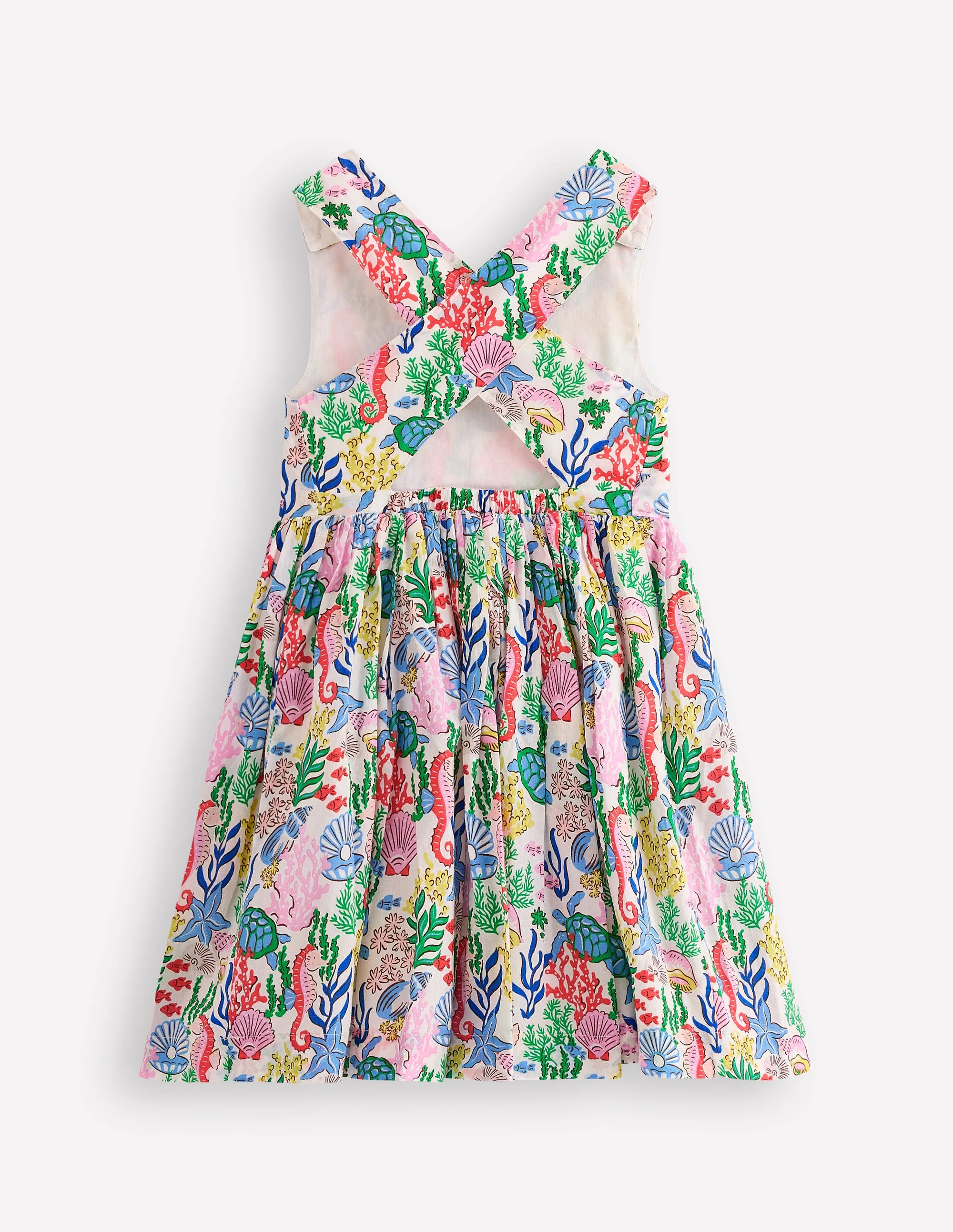 Harper Cross-Back Dress-Multi Coral Cove - Image 2