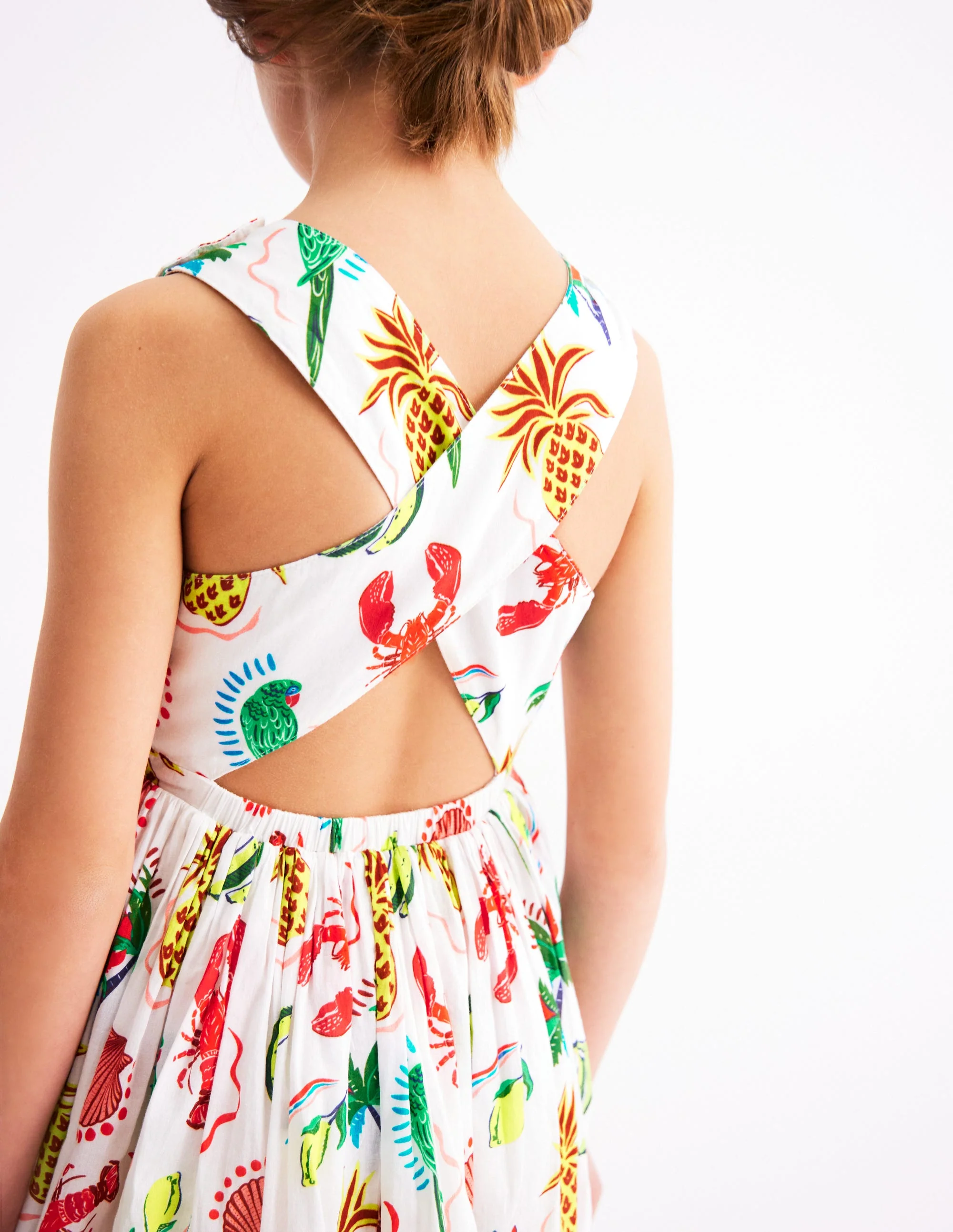 Harper Cross-Back Dress-Multi Tropical - Image 3