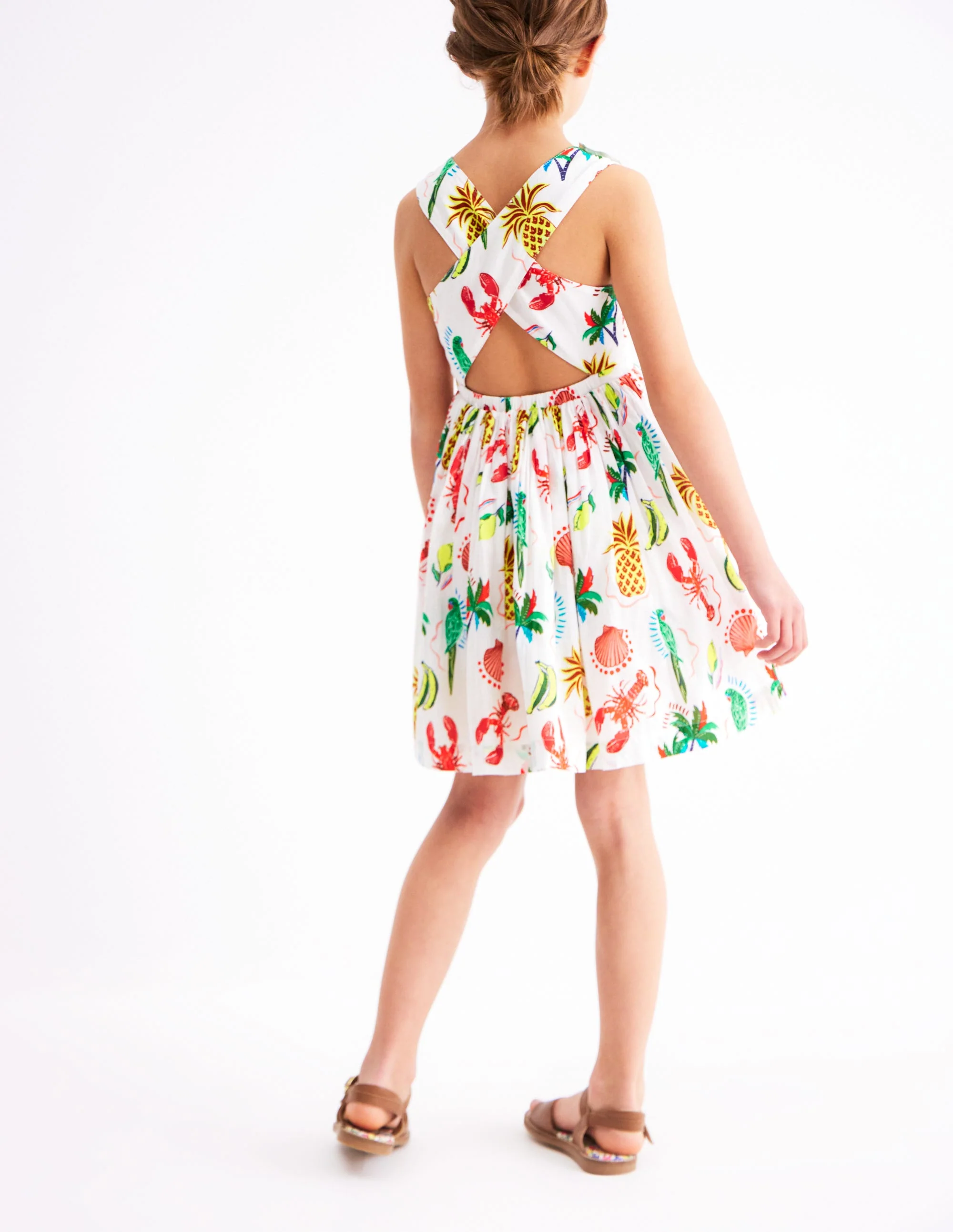 Harper Cross-Back Dress-Multi Tropical - Image 4