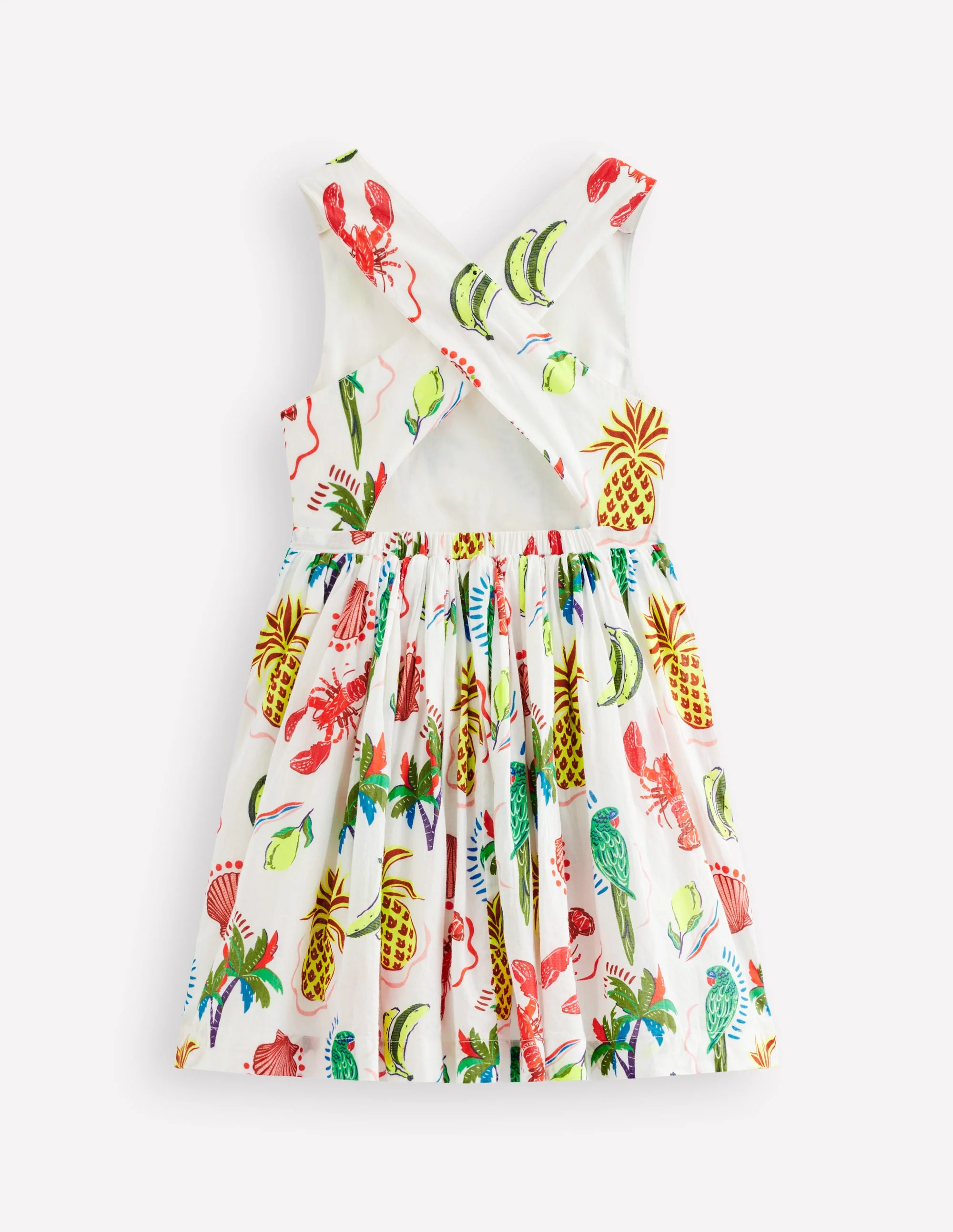 Harper Cross-Back Dress-Multi Tropical - Image 6