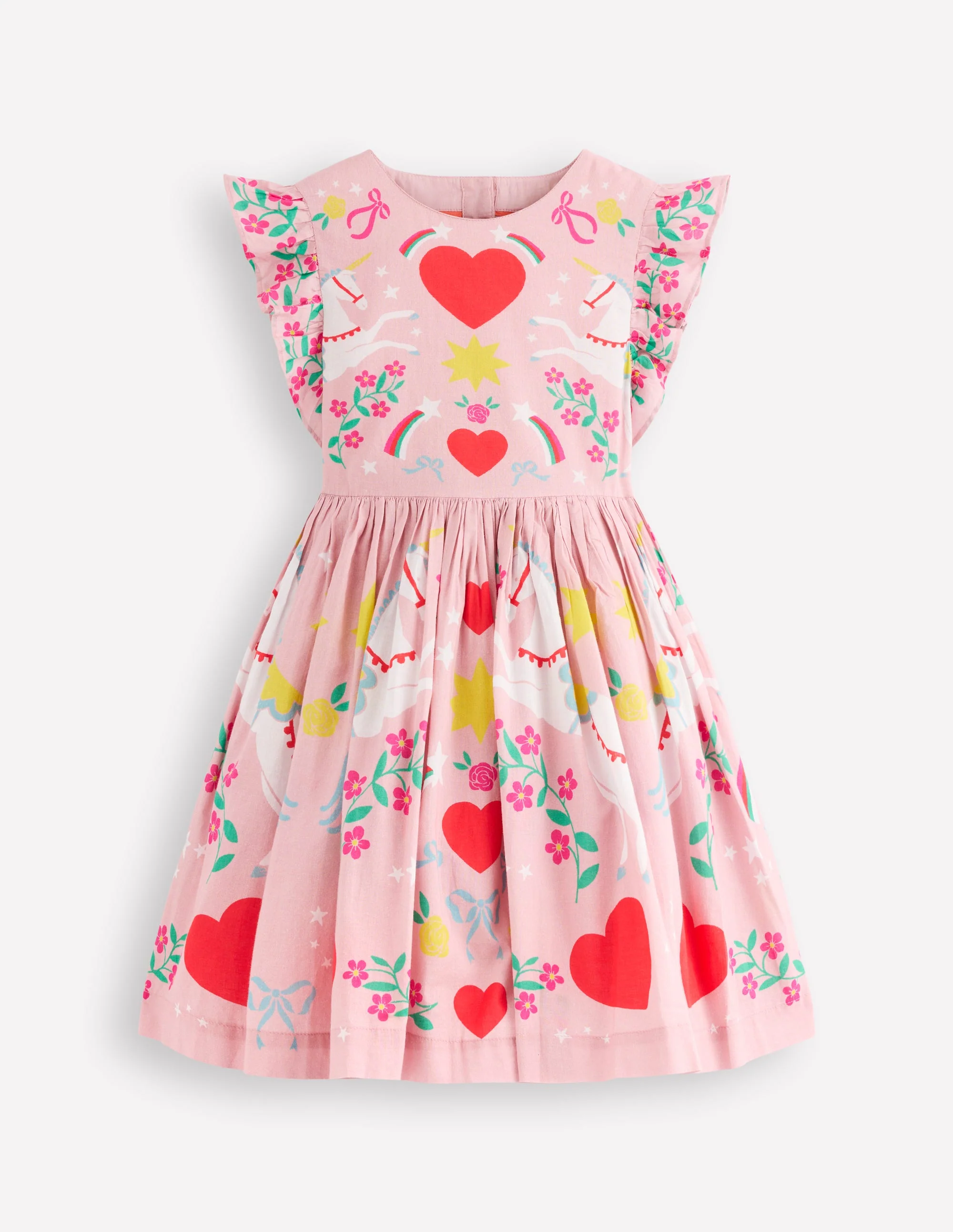 Heart Back Dress-Bubblegum Pink Unicorn - Image 2