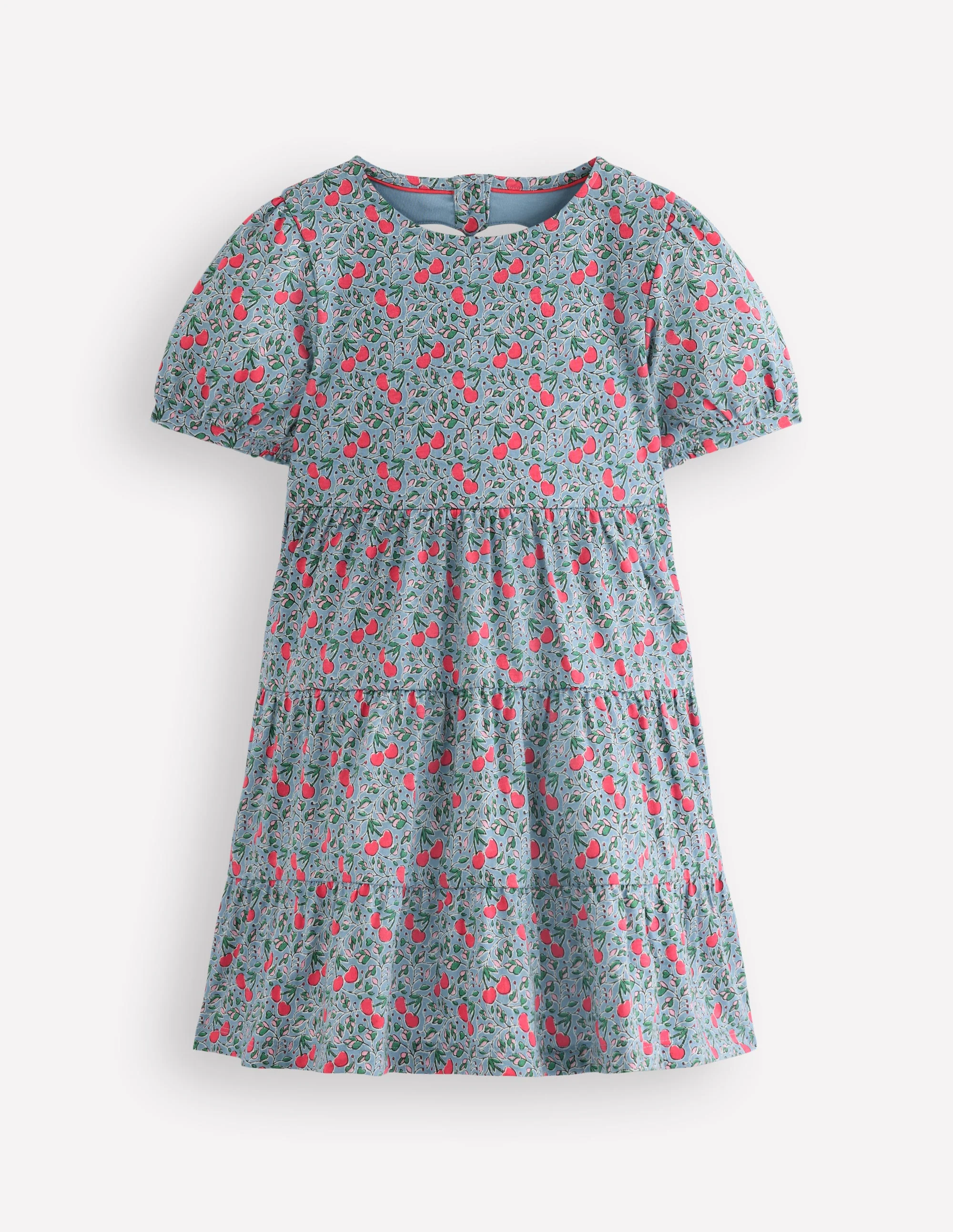 Heart Back Jersey Dress-Cherries