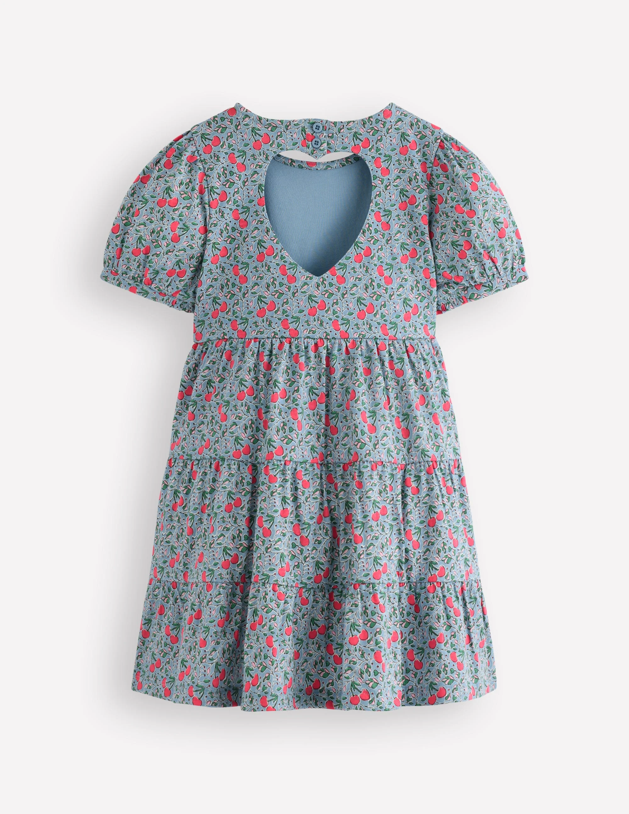 Heart Back Jersey Dress-Cherries - Image 2