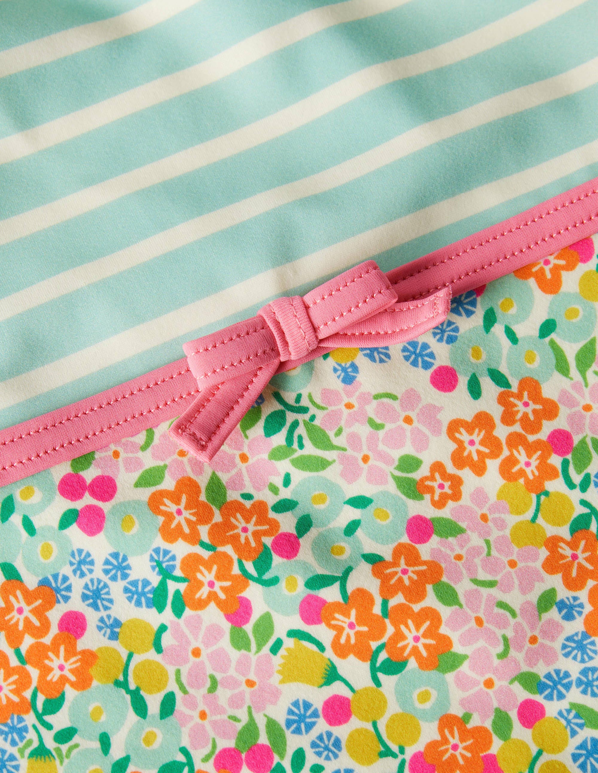 Hotchpotch Cross-back Swimsuit-Multi Tropical Flowerbed - Image 3