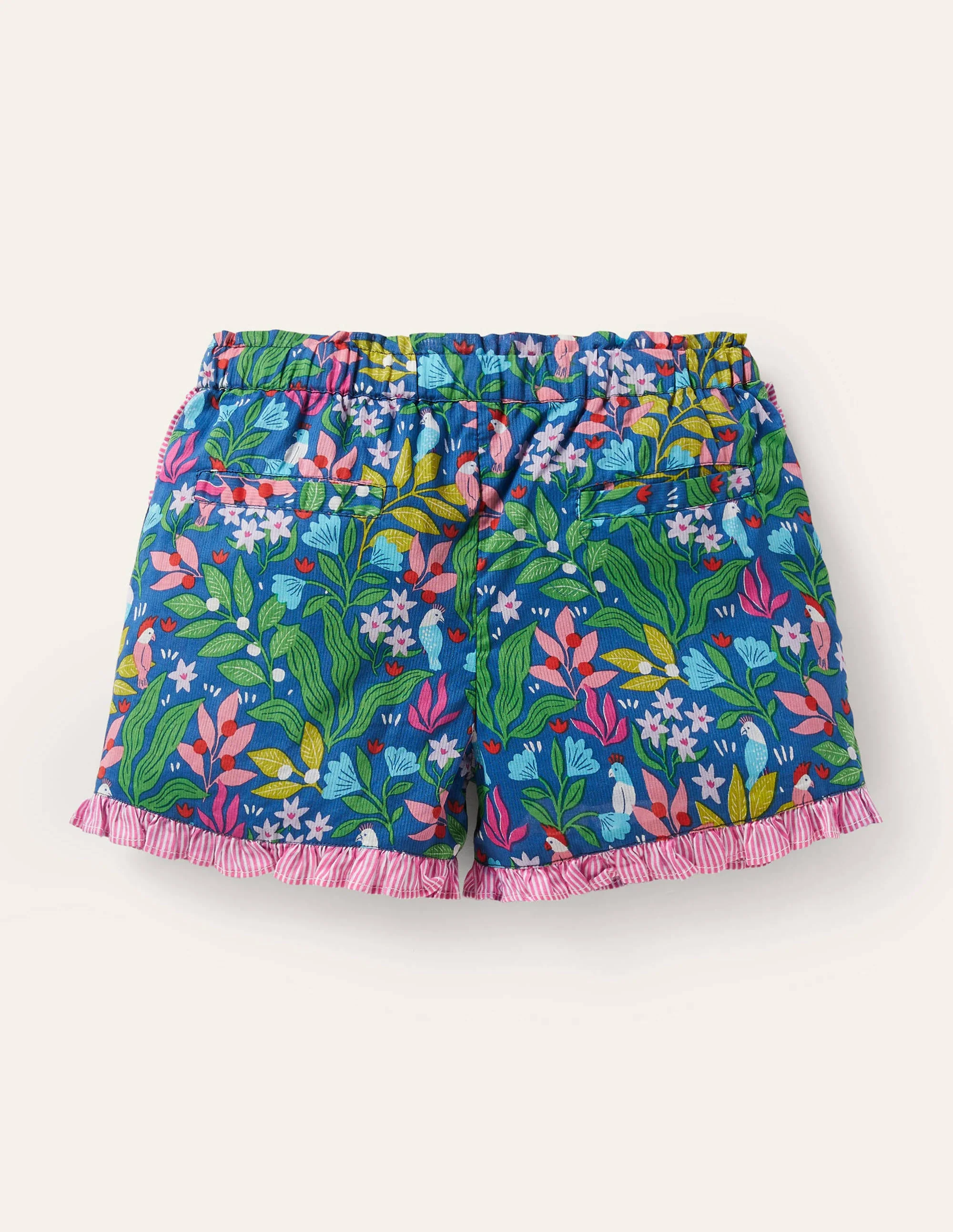Hotchpotch Frill Shorts-Venice Blue Tropical Garden - Image 2