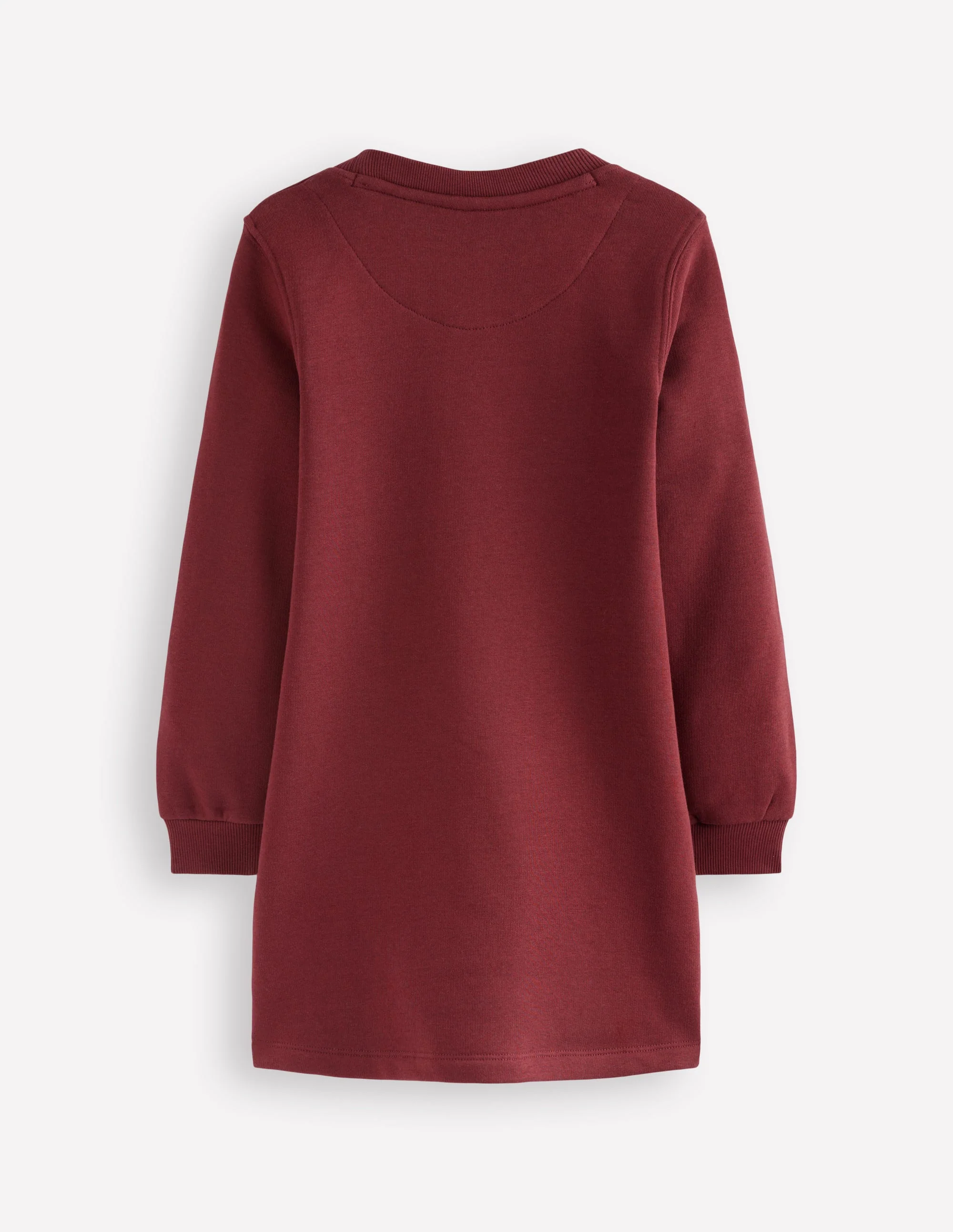Ida Sweatshirt Appliqué Dress-Chestnut Cat Faces - Image 2