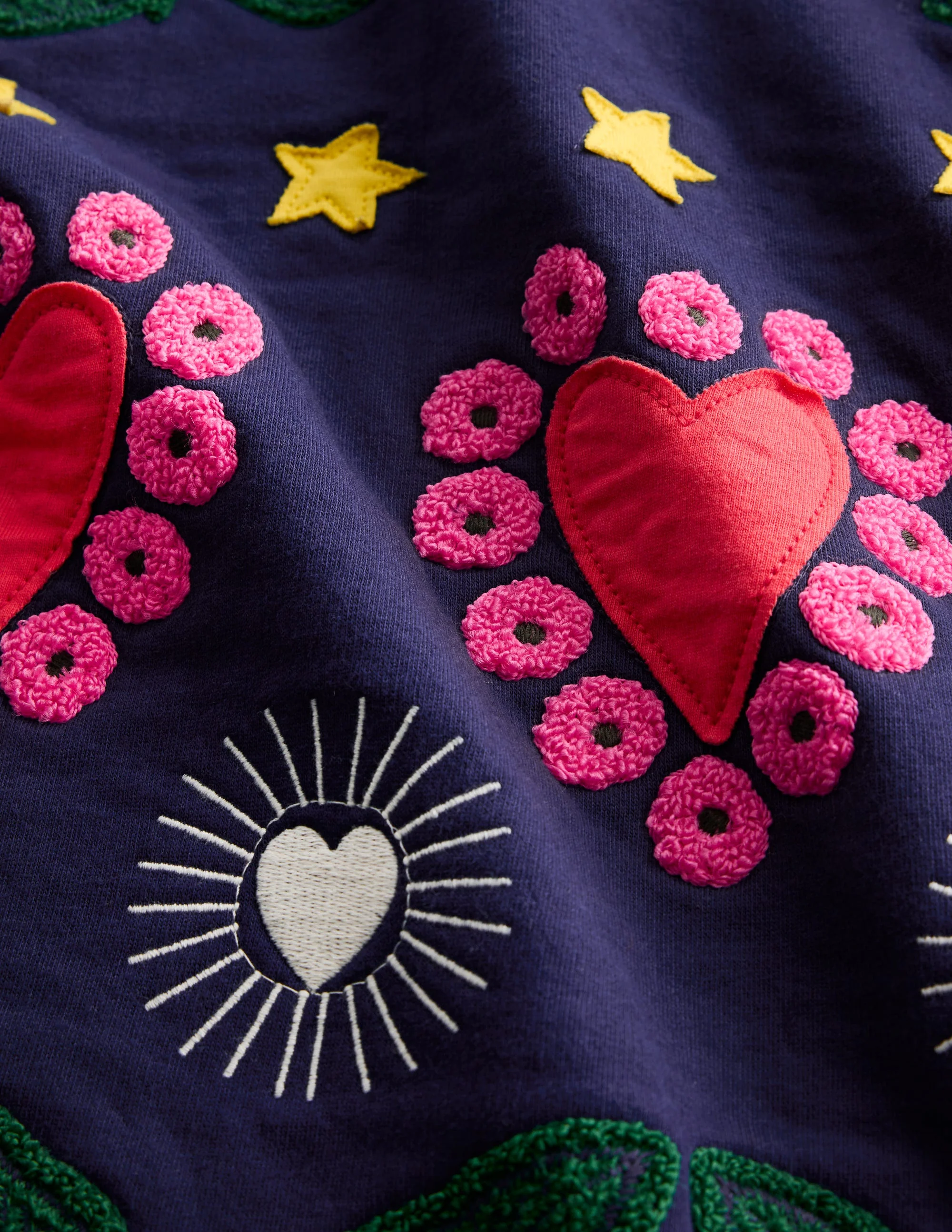 Ida Sweatshirt Appliqué Dress-College Navy Tigers - Image 3