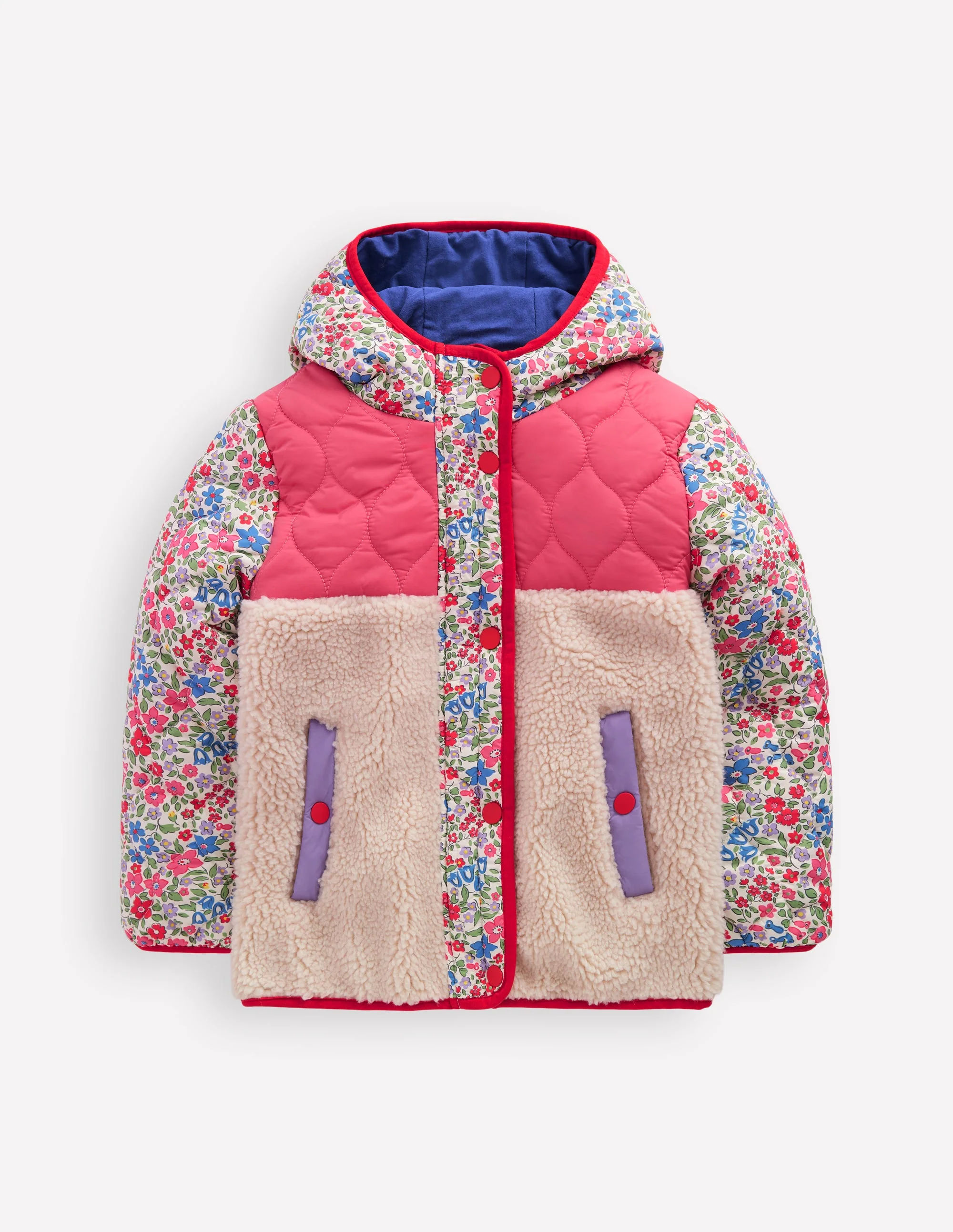 Janie Borg Mix Jacket-Rose Pink Flowerbed