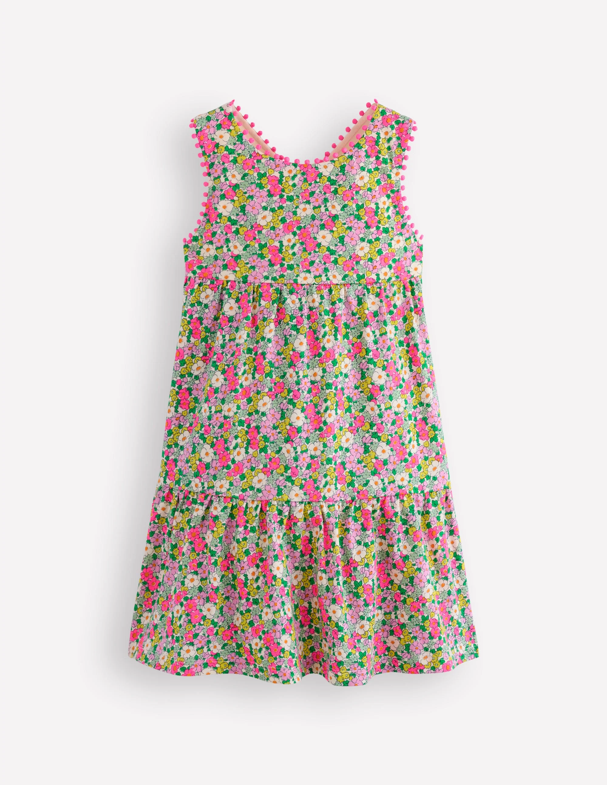 Jersey Cross-back Dress-Ditsy Floral