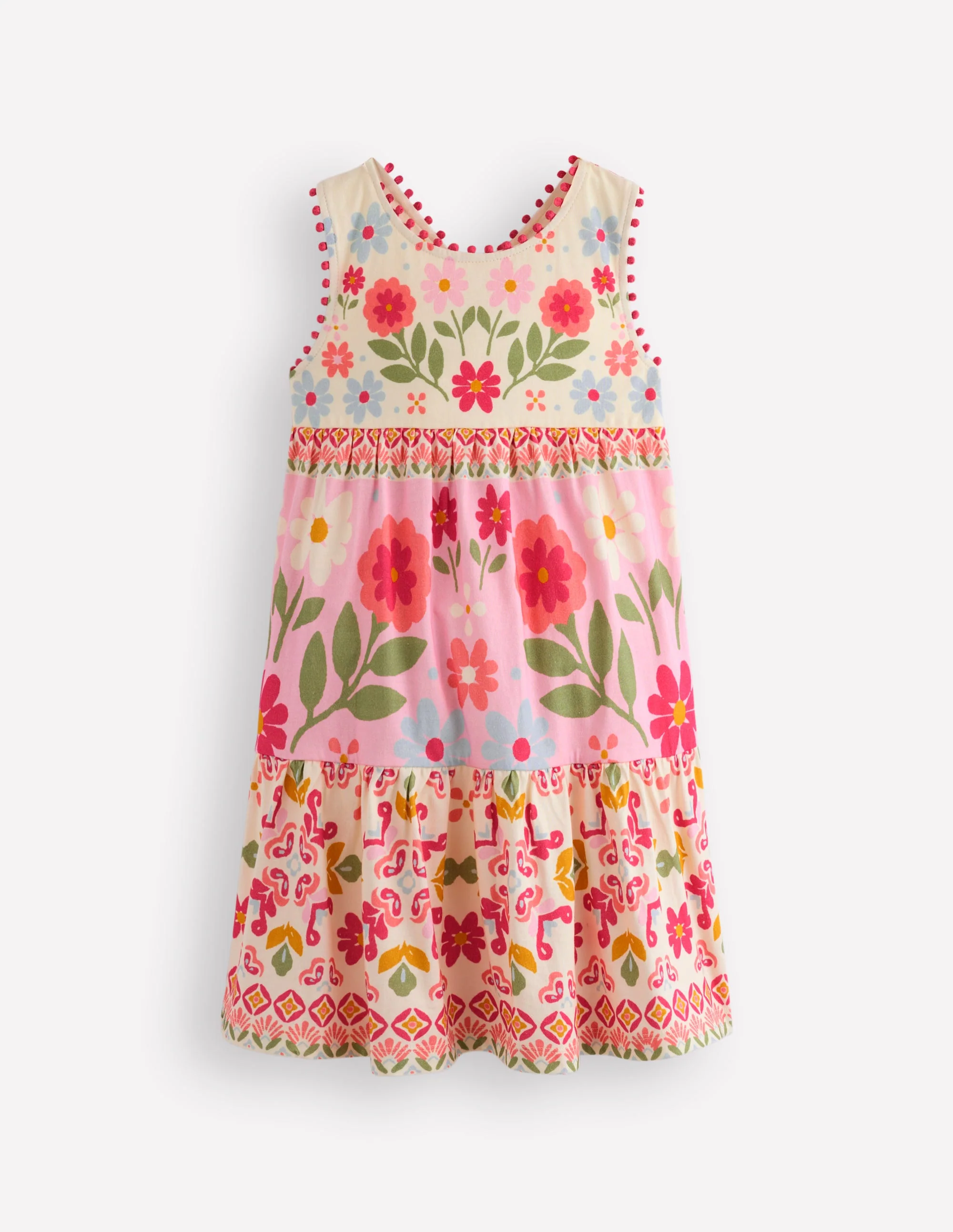 Jersey Cross-back Dress-Hotchpotch Floral