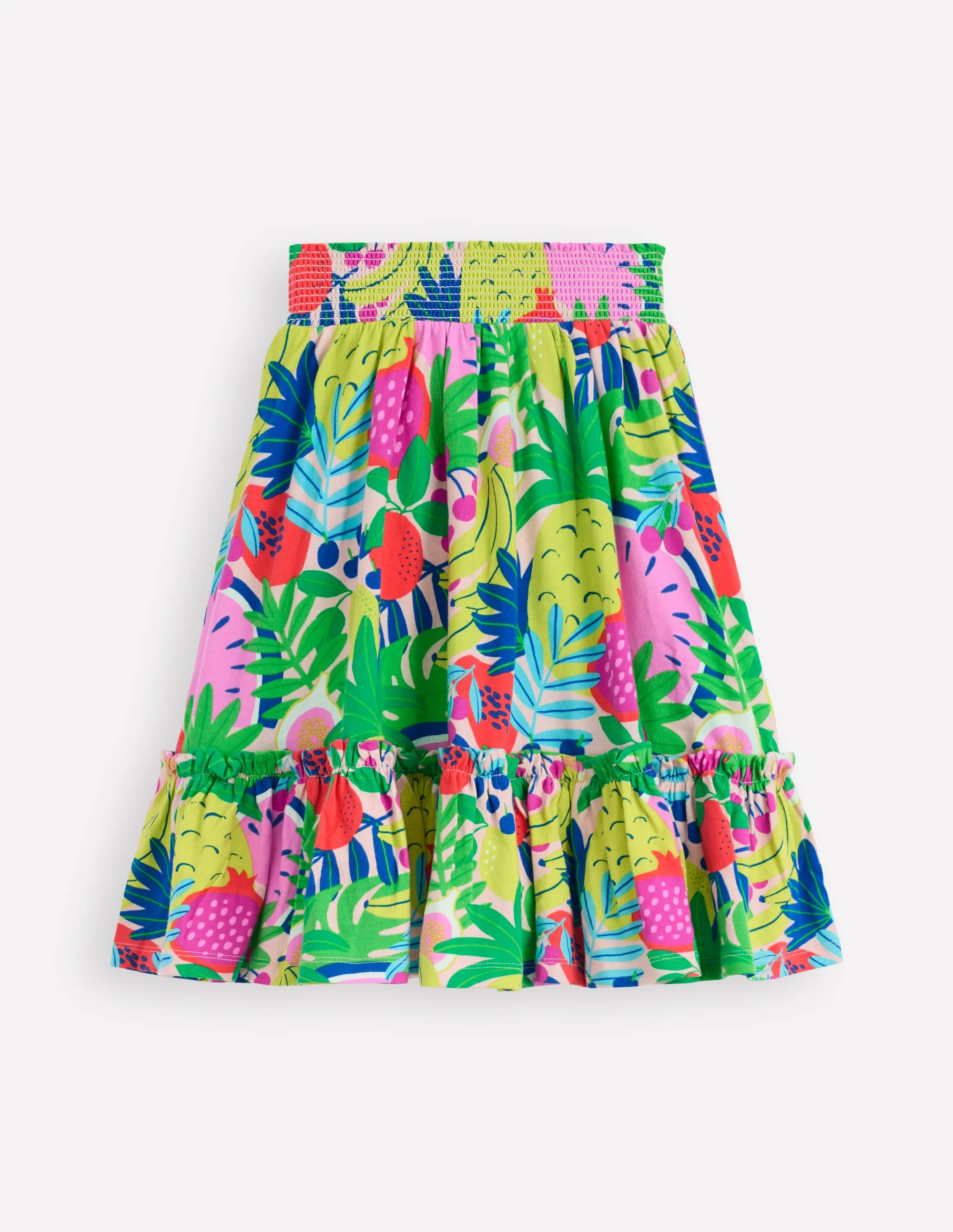 Jersey Midi Skirt-Multi Tropical Fruit - Image 2
