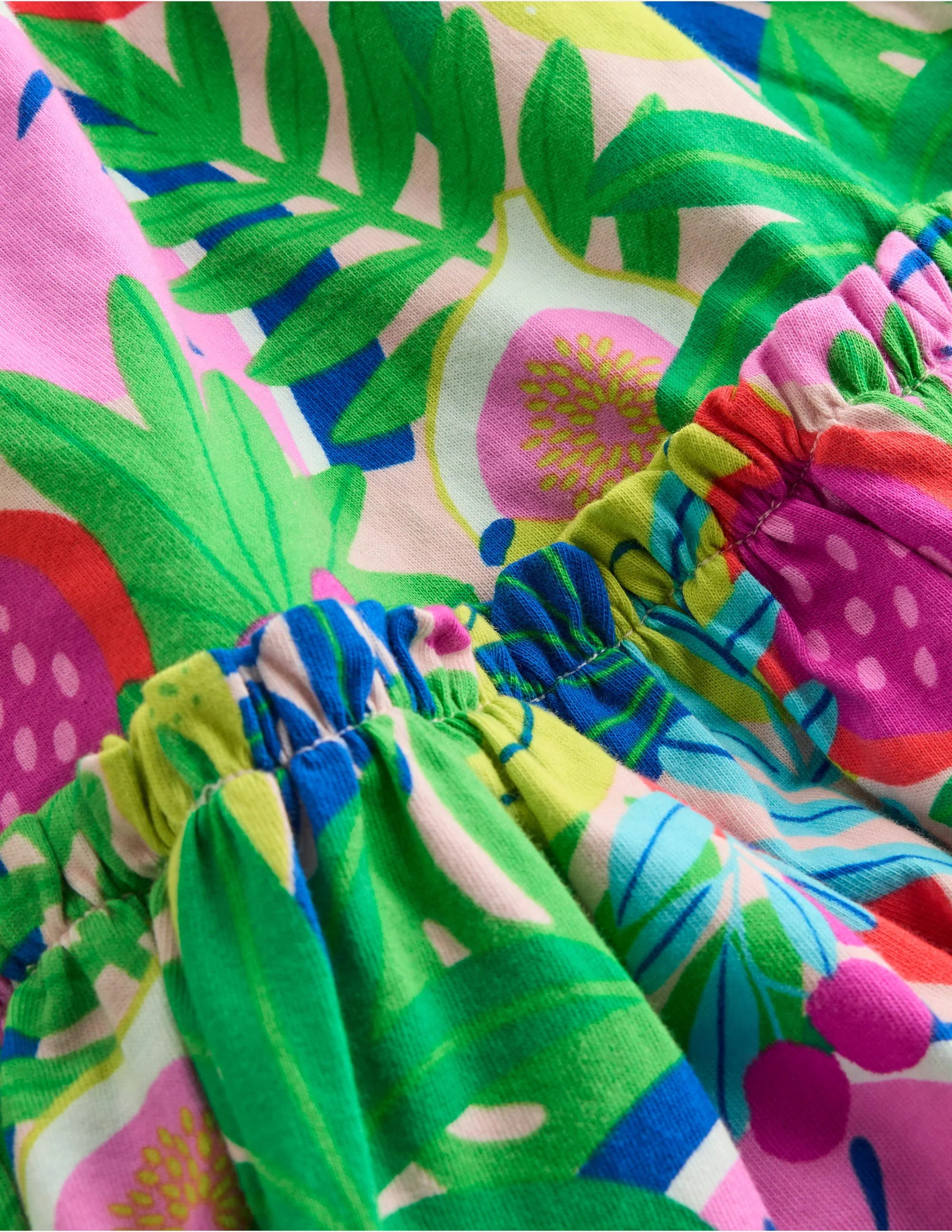 Jersey Midi Skirt-Multi Tropical Fruit - Image 3