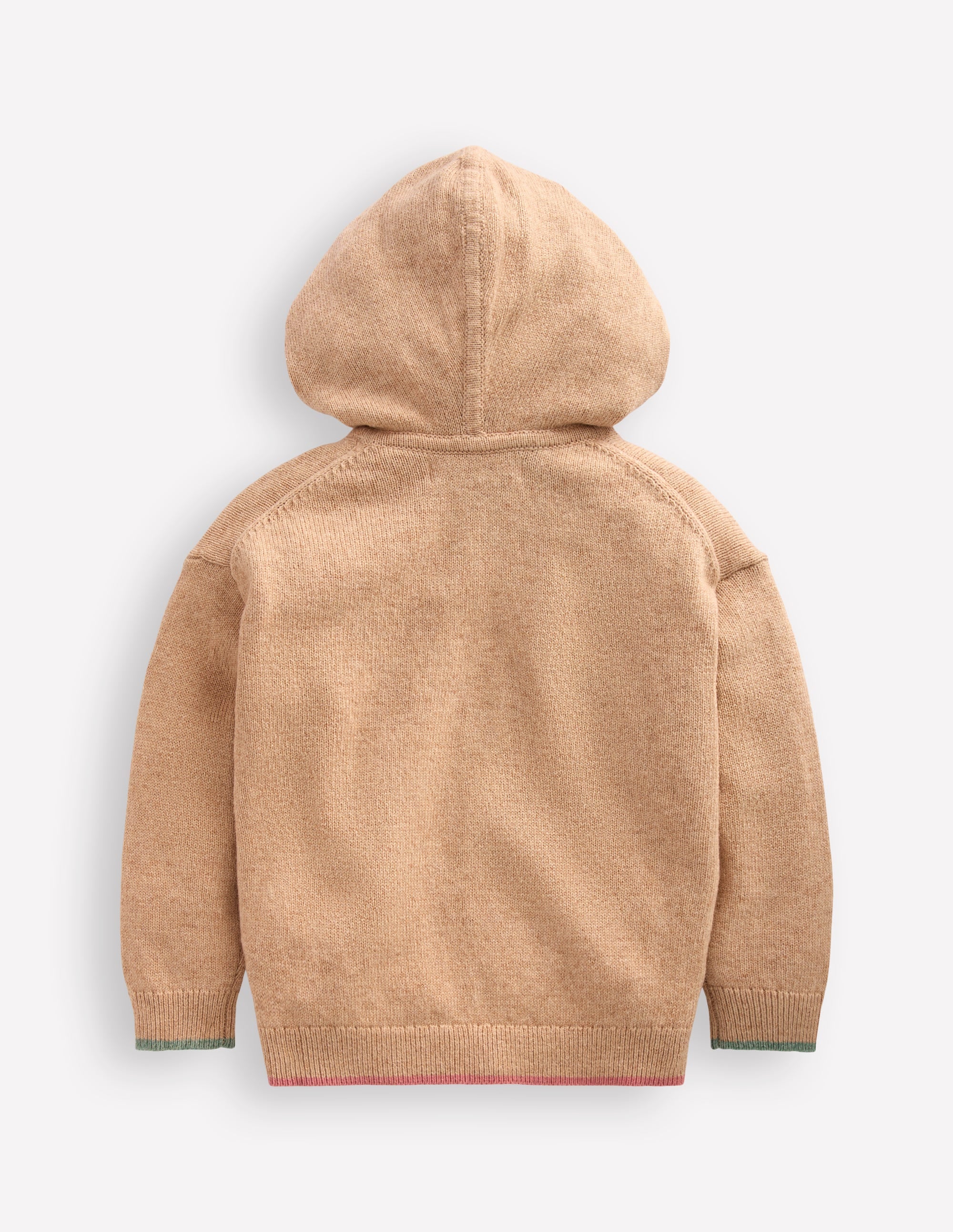 Knitted Hoodie-Oatmeal Marl - Image 2