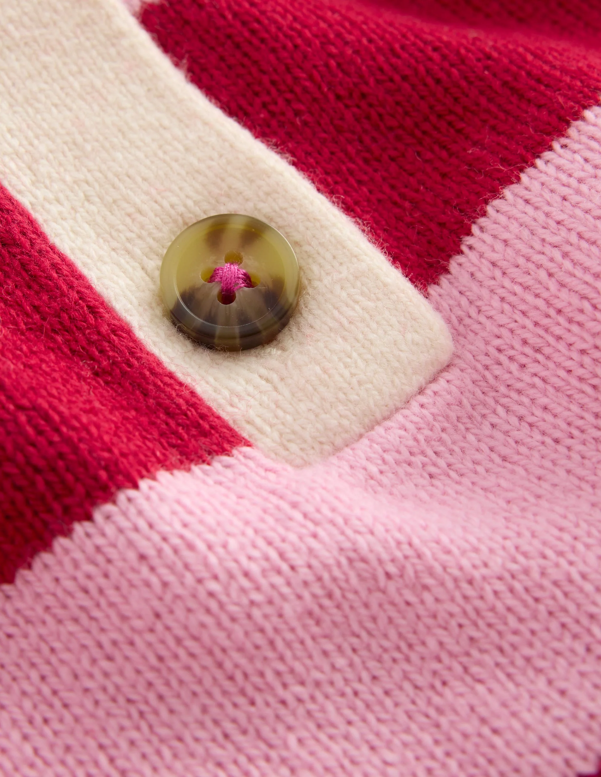 Knitted Rugby Jumper-Port/ Pink Stripe - Image 6