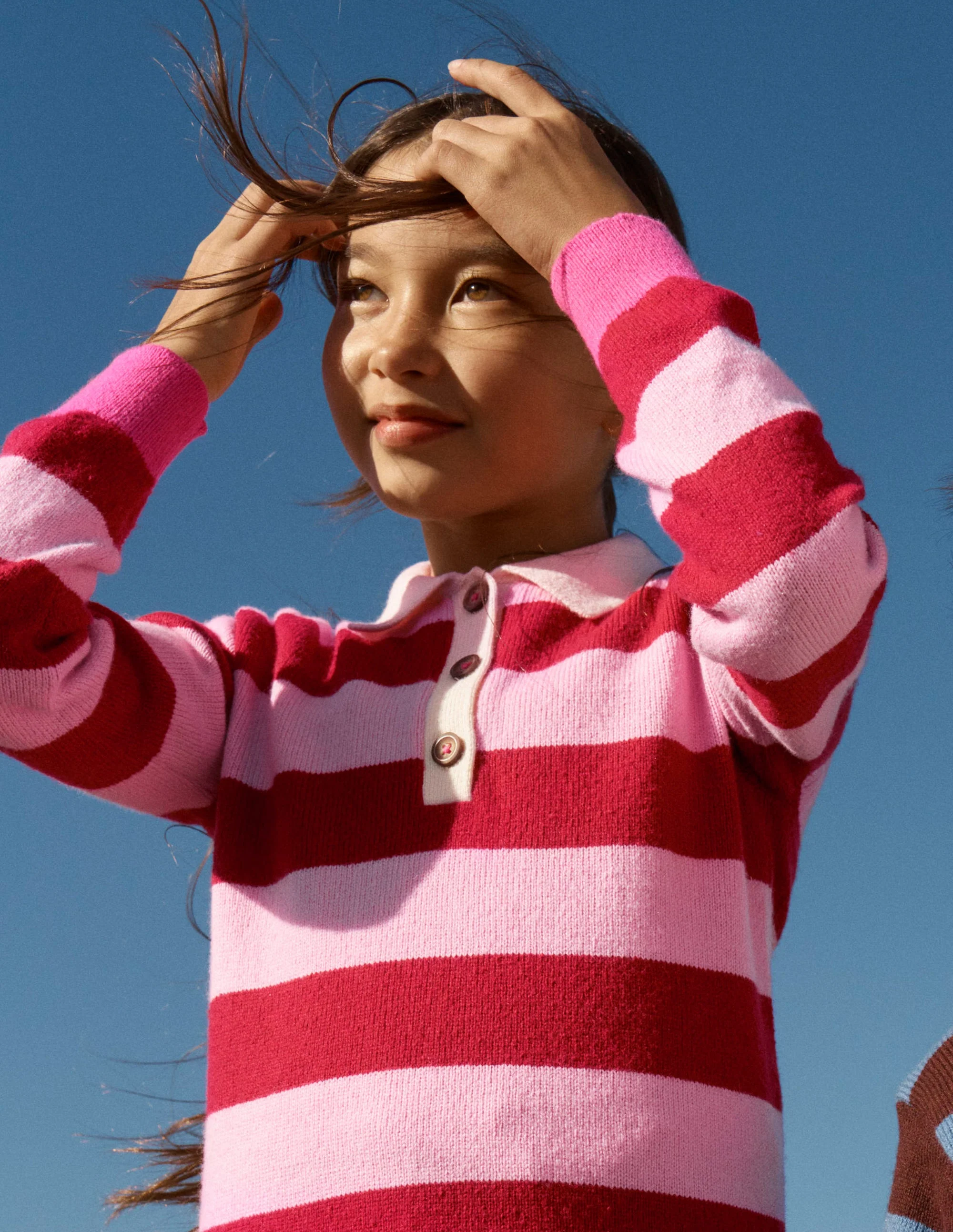 Knitted Rugby Jumper-Port/ Pink Stripe - Image 7