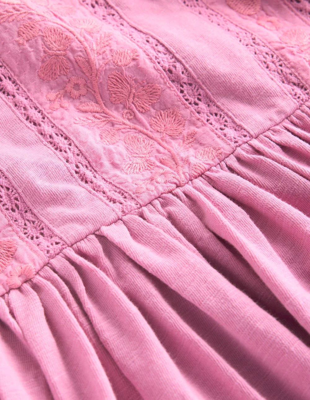Lace Trim Jersey Dress-Formica Pink - Image 7