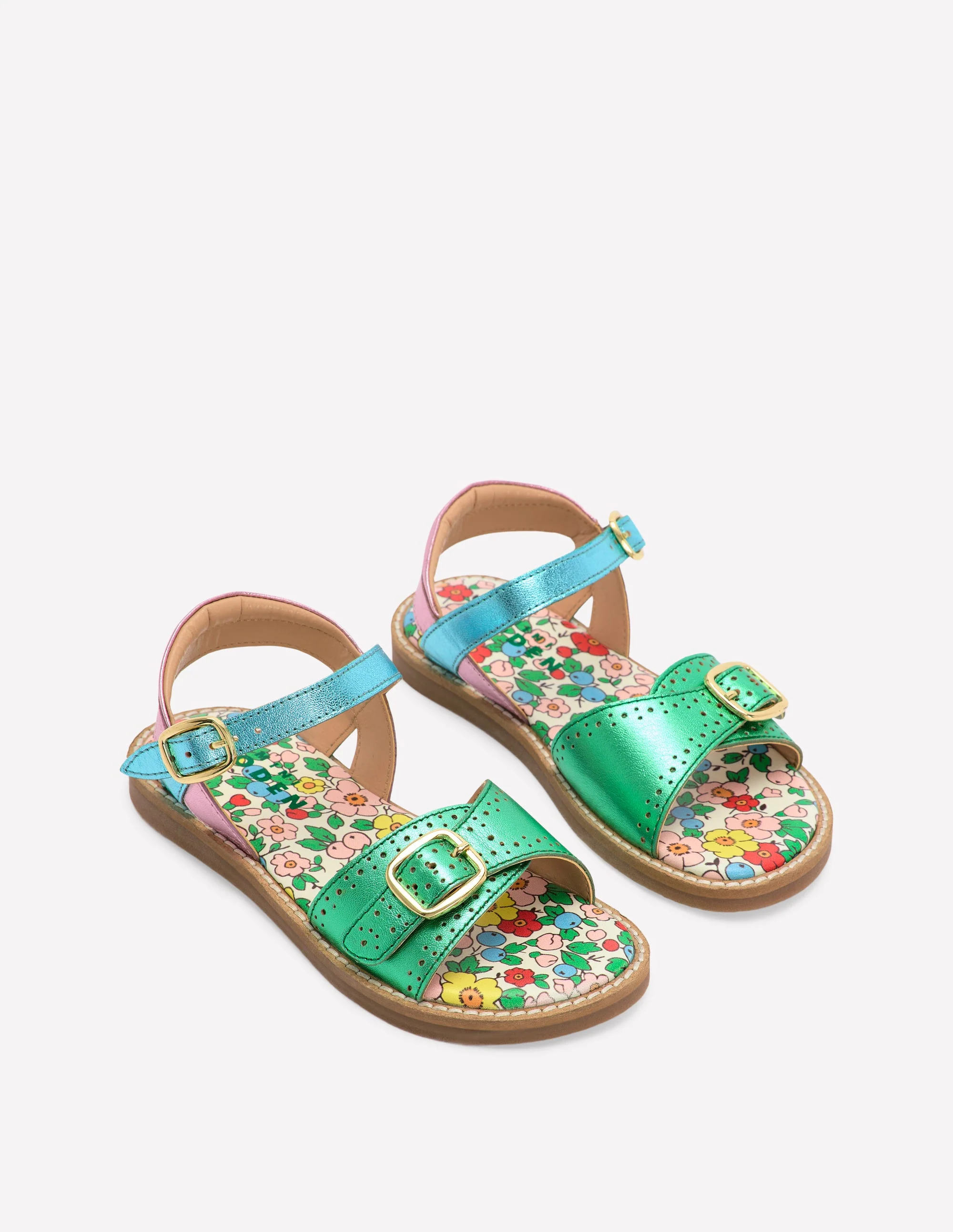 Leather Buckle Sandals-Multi - Image 2