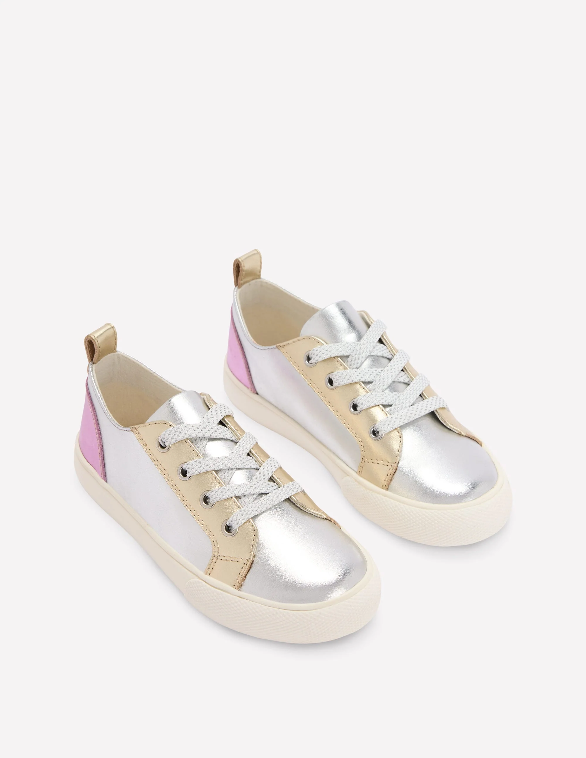 Leather Metallic Low Tops-Metallic - Image 2
