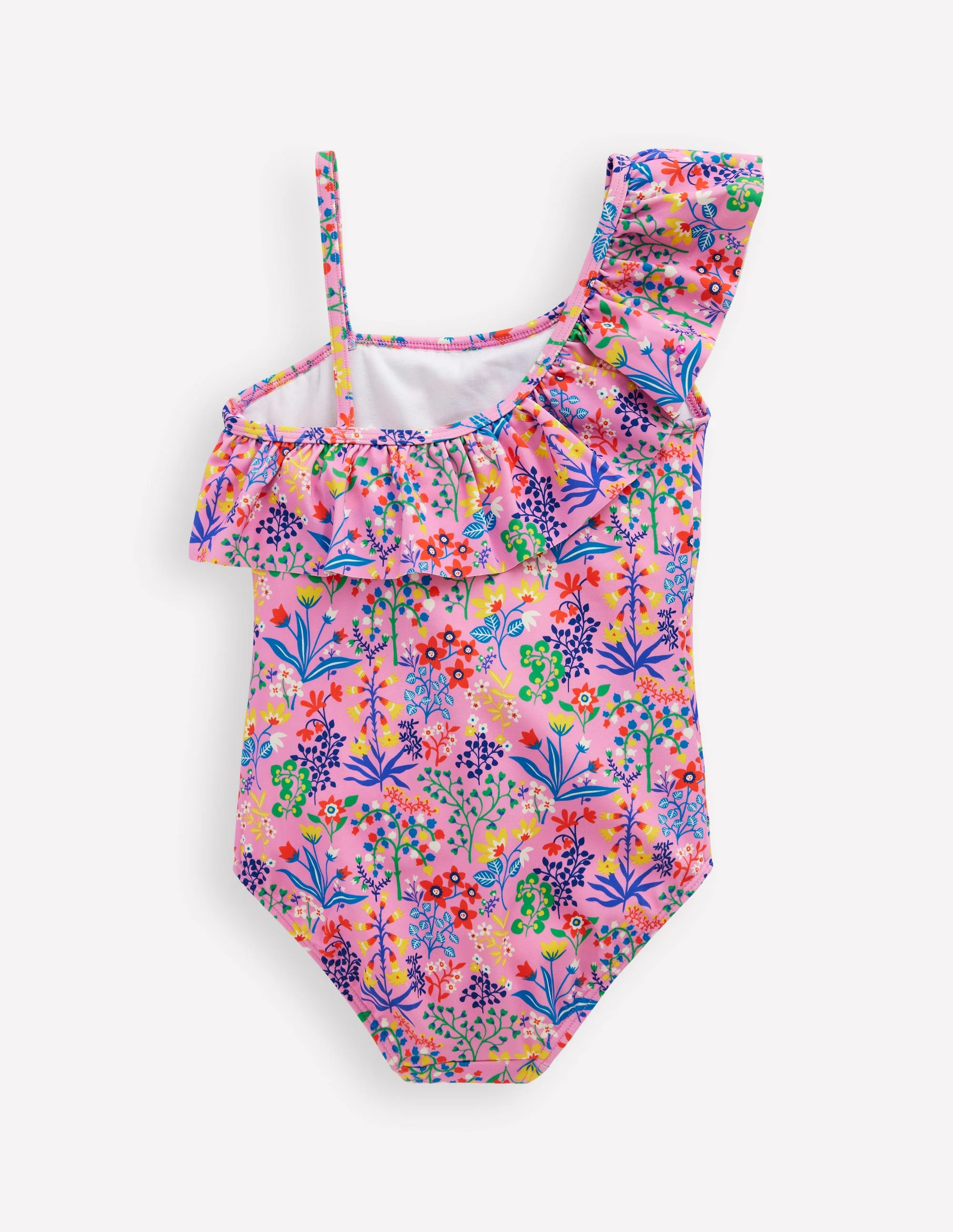 Lila One Shoulder Swimsuit-Meadowsweet Pink Garden Floral - Image 2