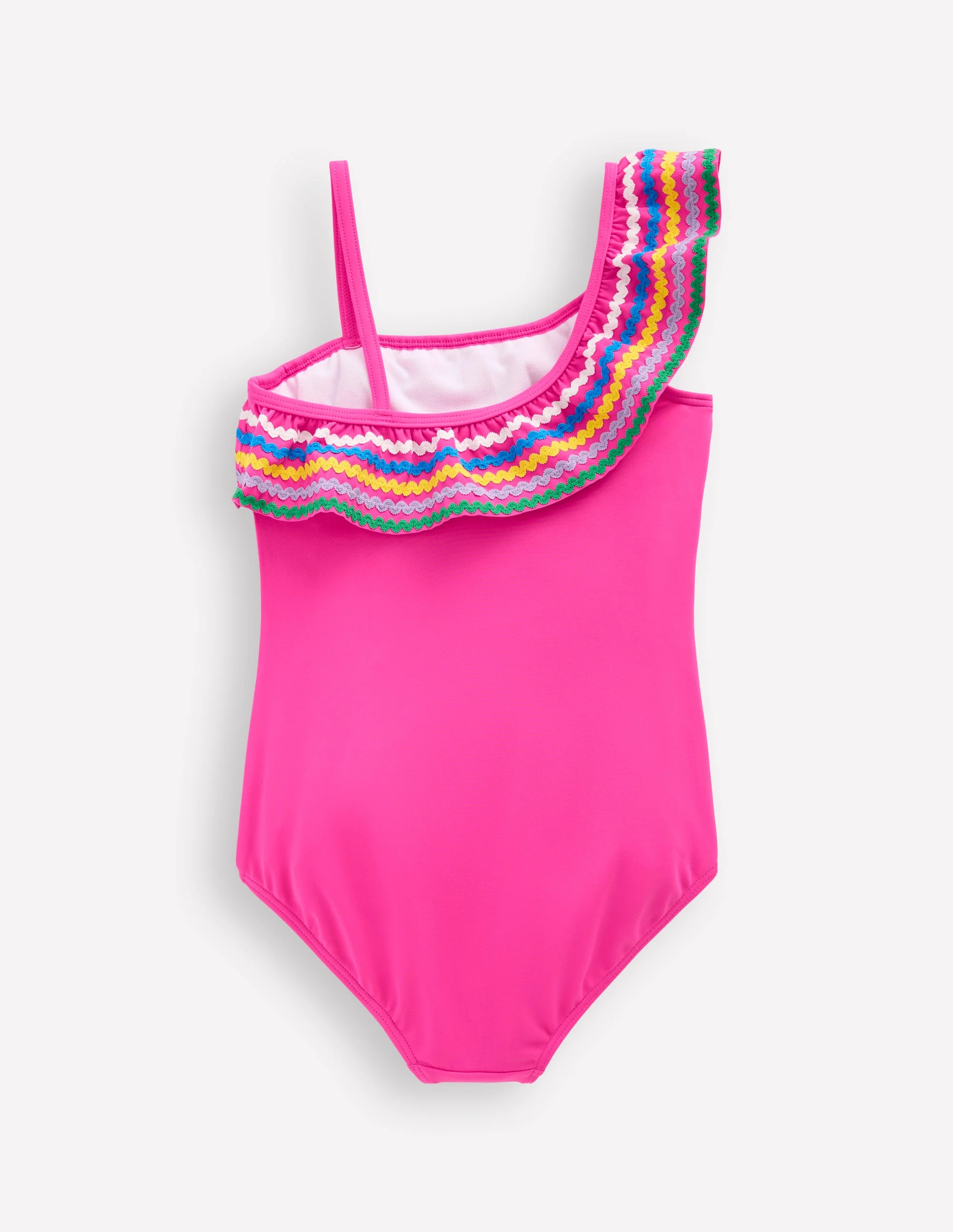 Lila One Shoulder Swimsuit-Pink Ric Rac - Image 2