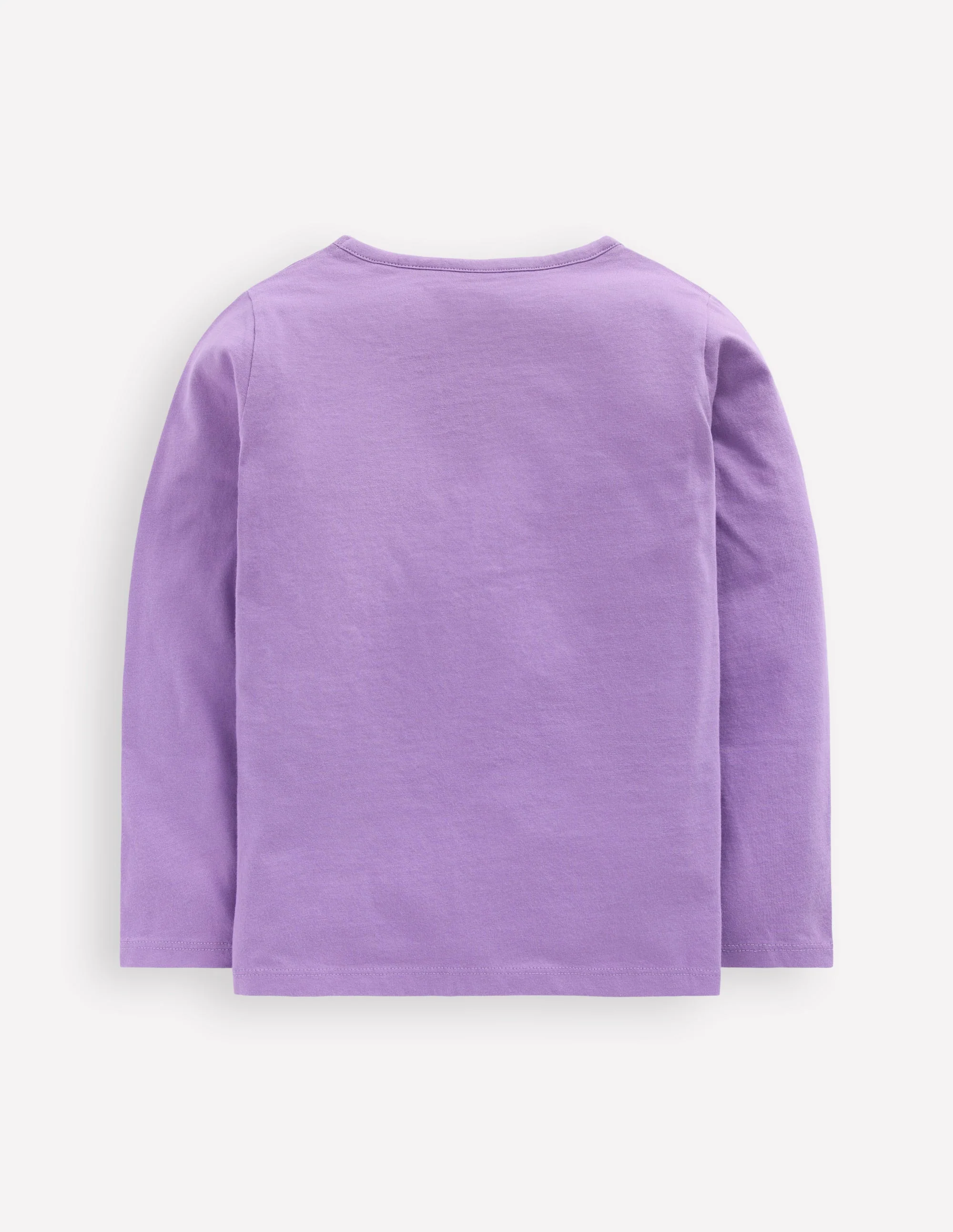 Long Sleeve Bouclé T-shirt-Aster Purple Popcorn Bunny - Image 2