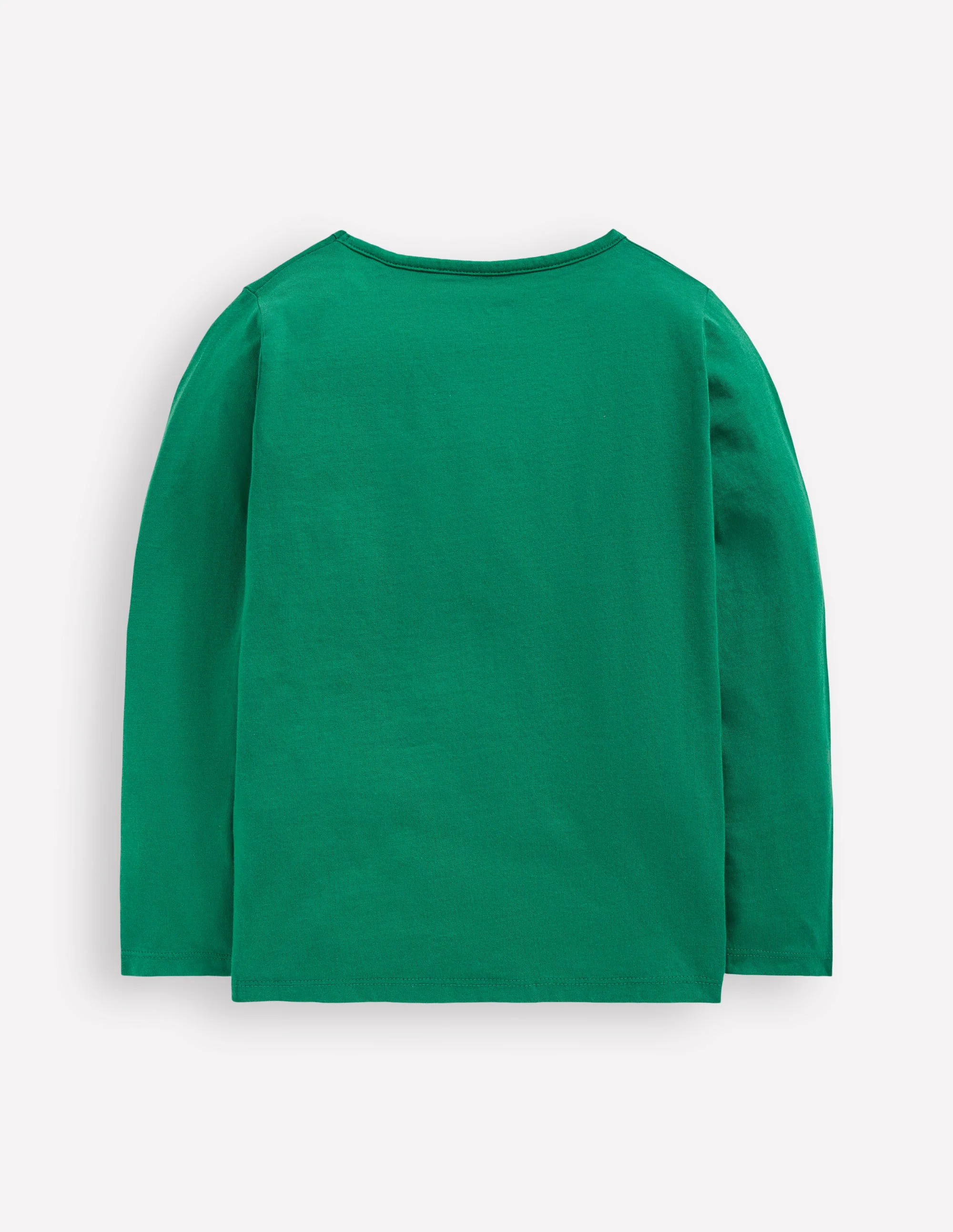 Long Sleeve Bouclé T-shirt-Pine Green Robin - Image 2