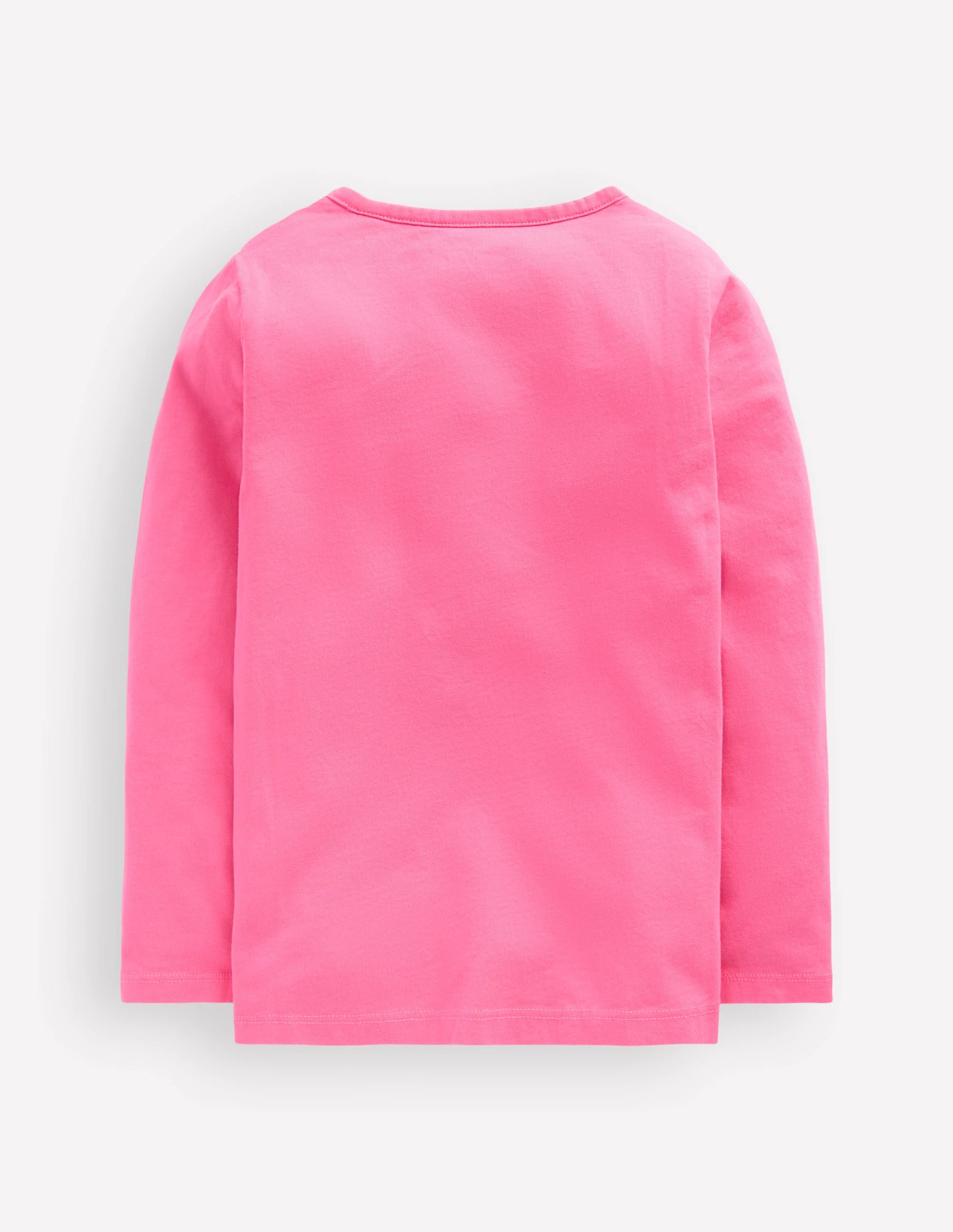 Long Sleeve Bouclé T-shirt-Pink Christmas Tree Dog - Image 2