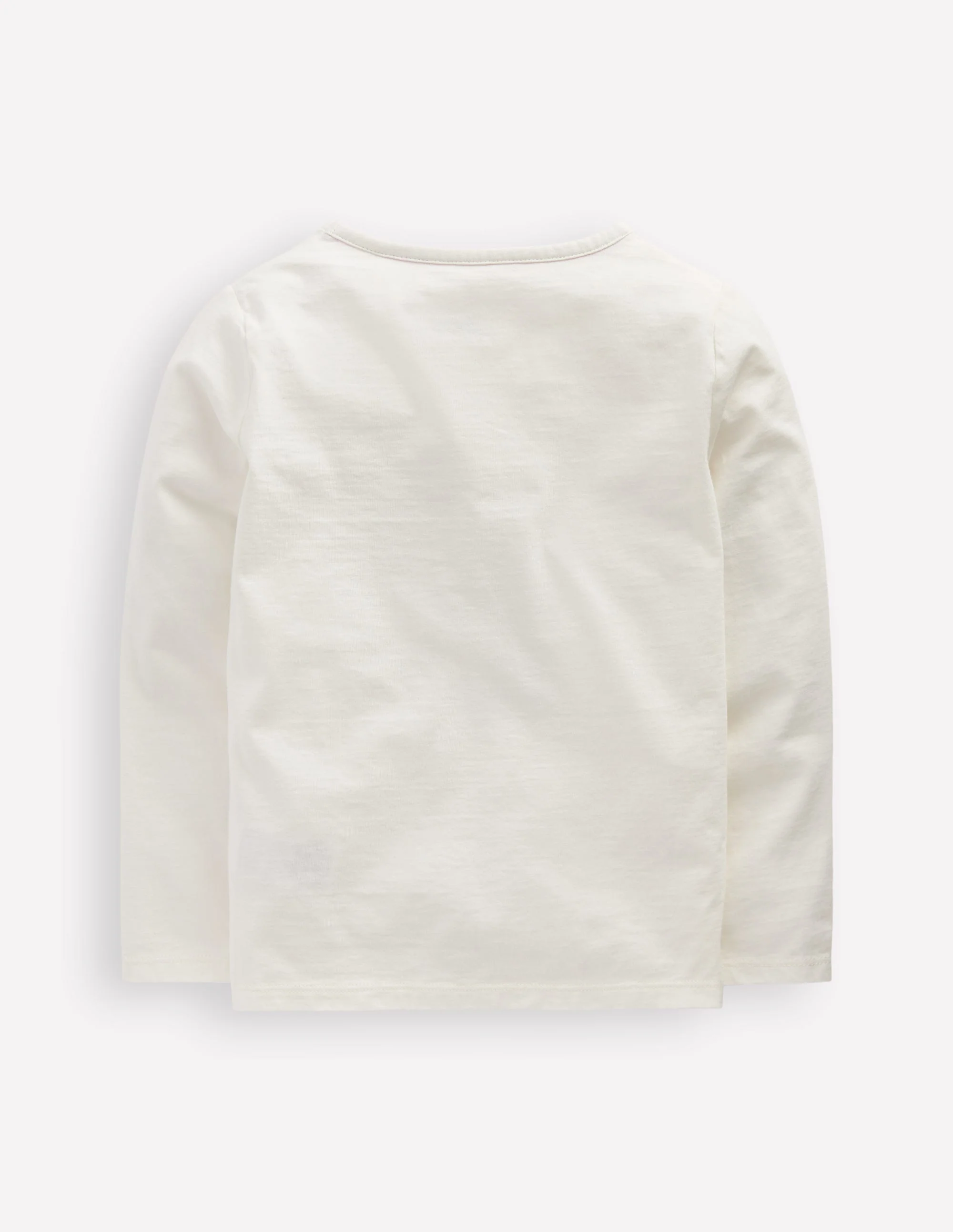 Long Sleeve Bouclé T-shirt-Soft Ivory Dog - Image 2