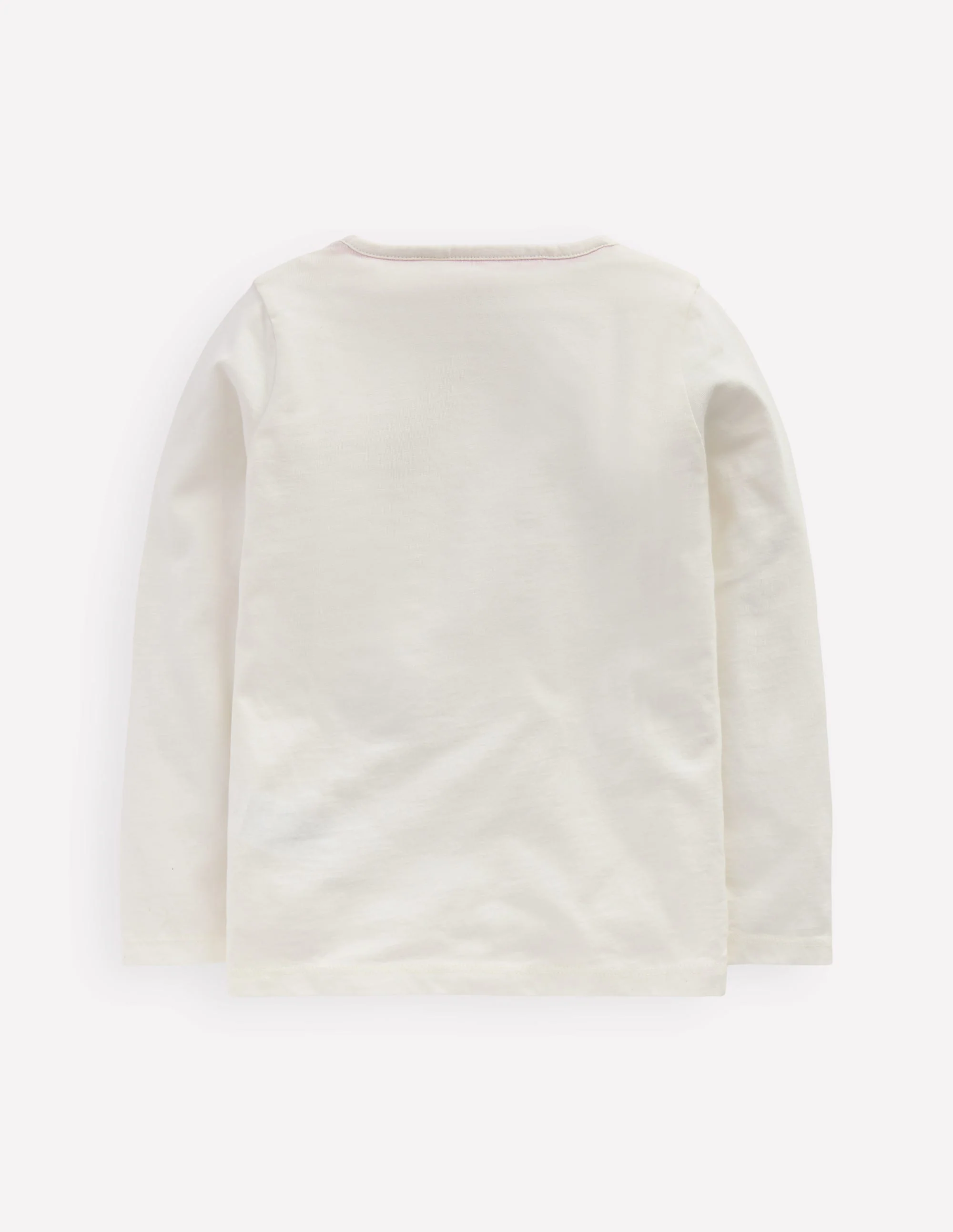 Long Sleeve Bouclé T-shirt-Soft Ivory Skiers - Image 2