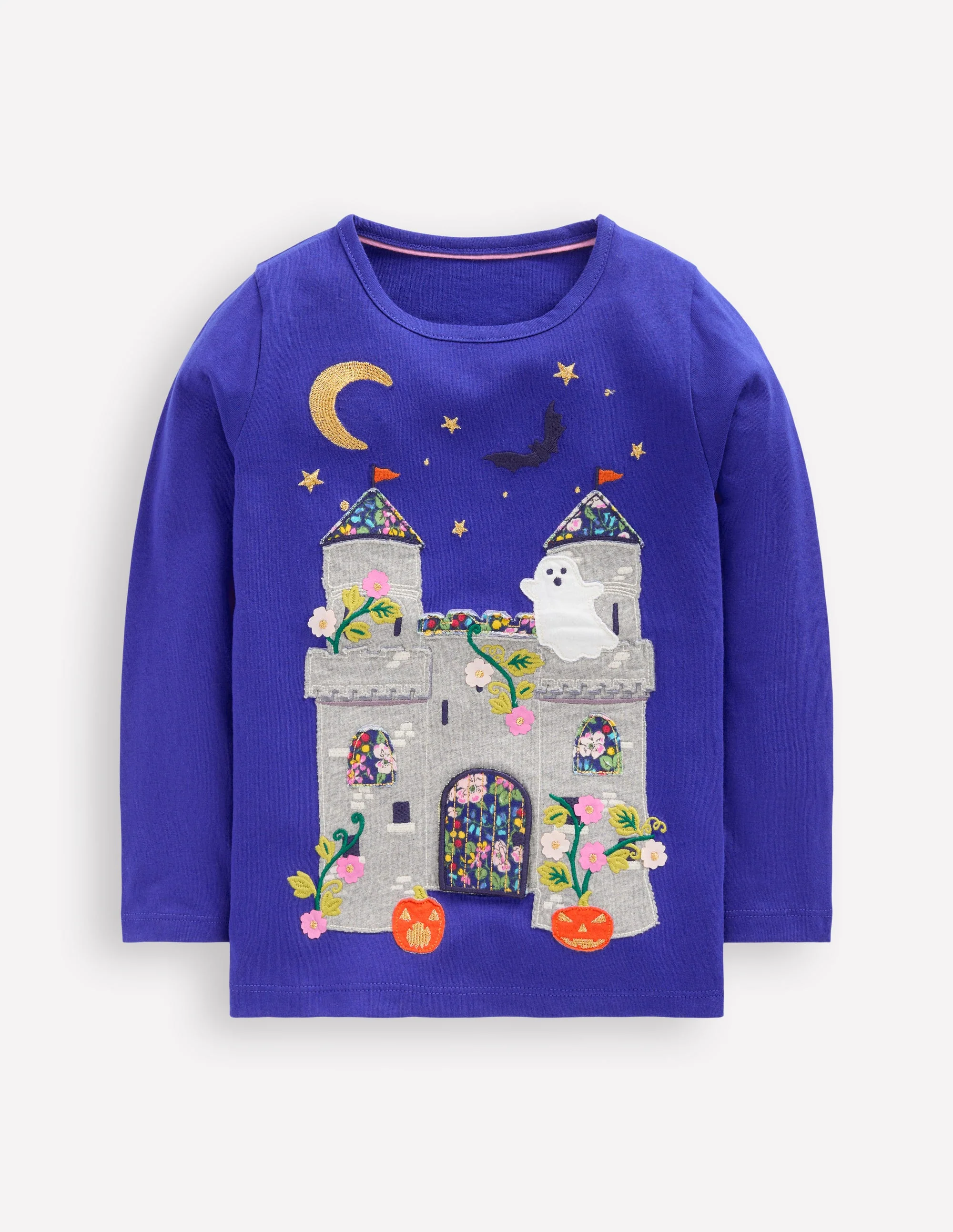 Long Sleeve LTF T-shirt-Sapphire Blue Haunted House